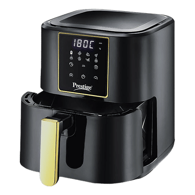 Prestige Nutrifry 4.5L 1200 Watt Digital Air Fryer with 8 Preset Menus (Black)