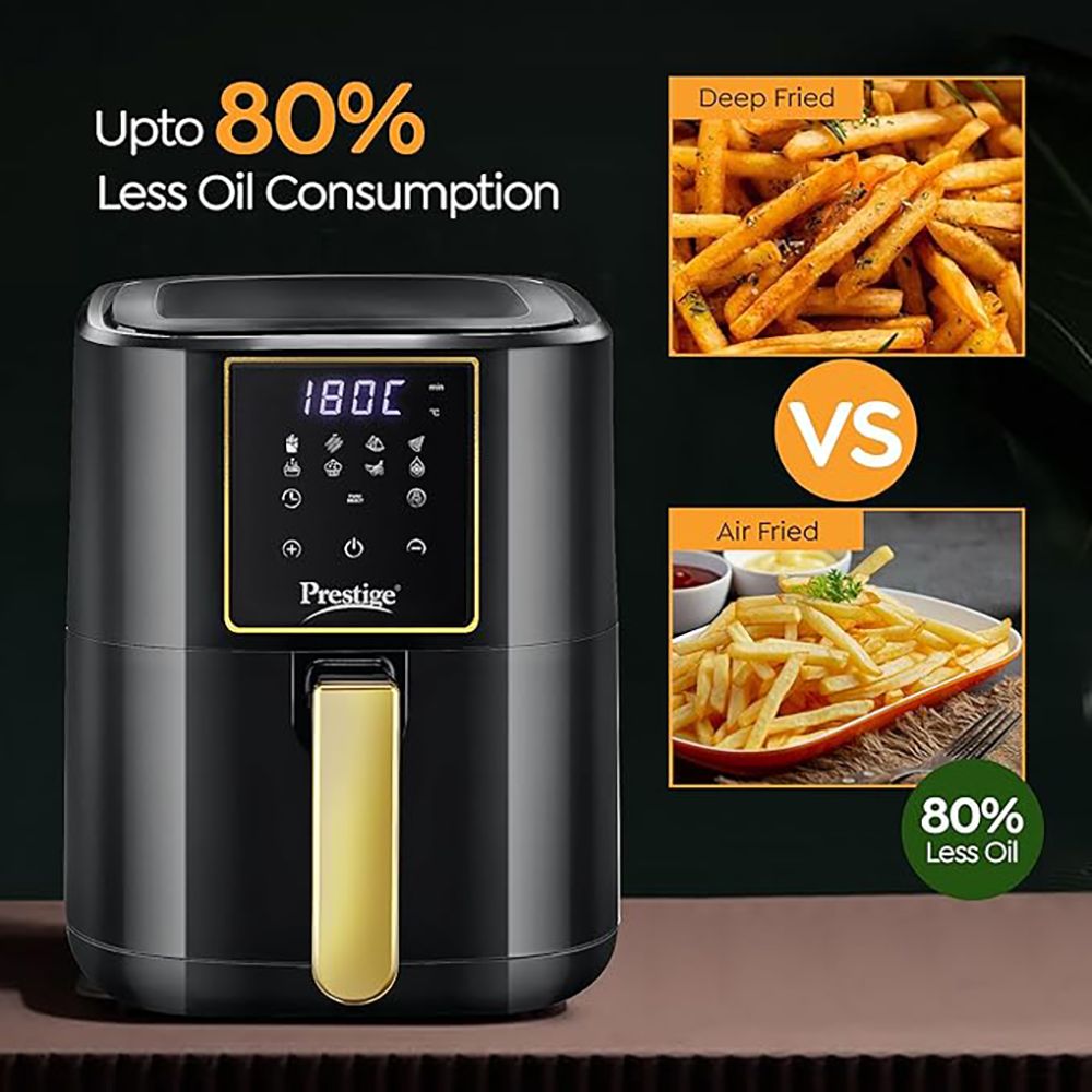 Prestige Nutrifry 4.5L 1200 Watt Digital Air Fryer with 8 Preset Menus (Black)_7