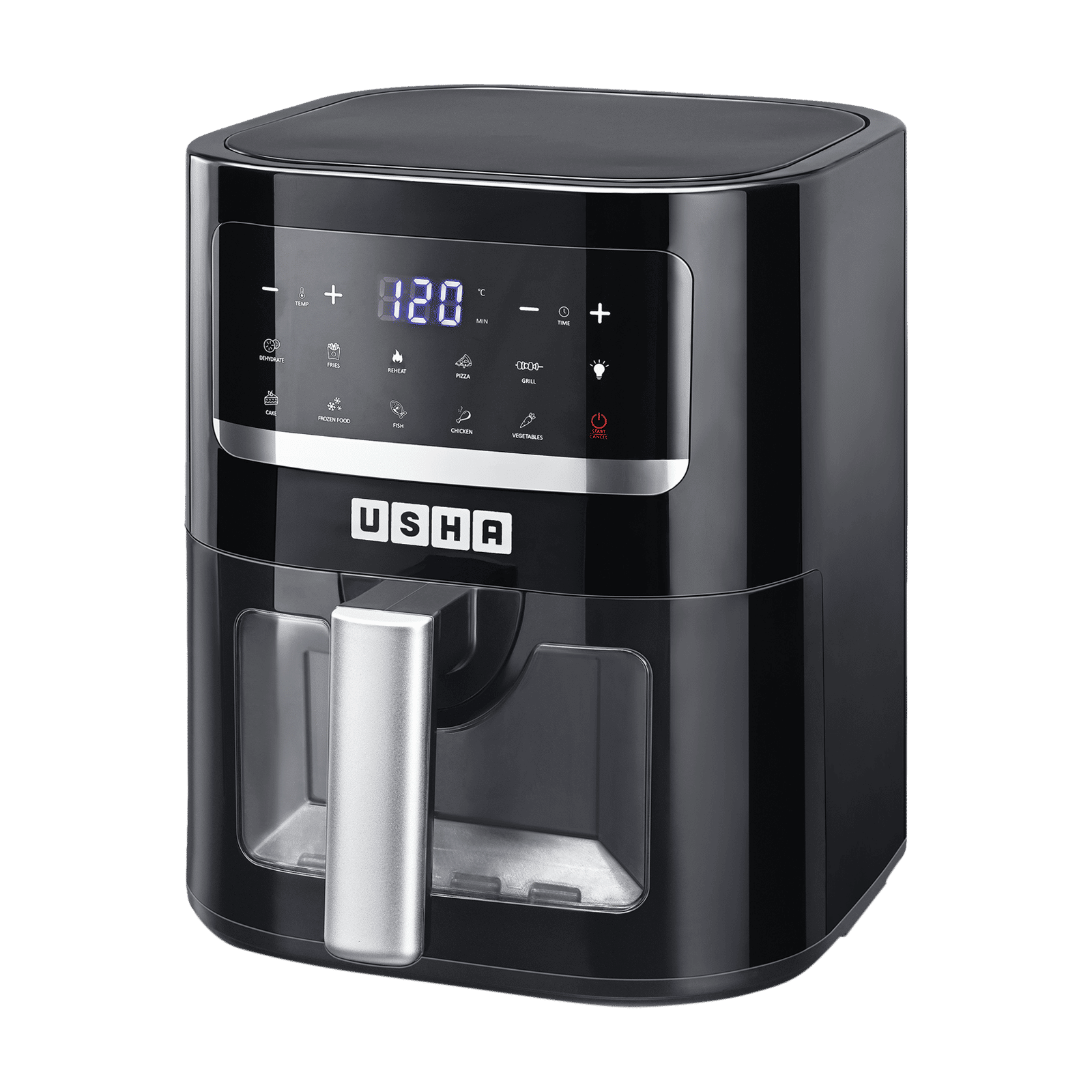 USHA iChef Smart 4.5L 1350 Watt Digital Air Fryer with Turbo Air Circulation Technology (Black)_4