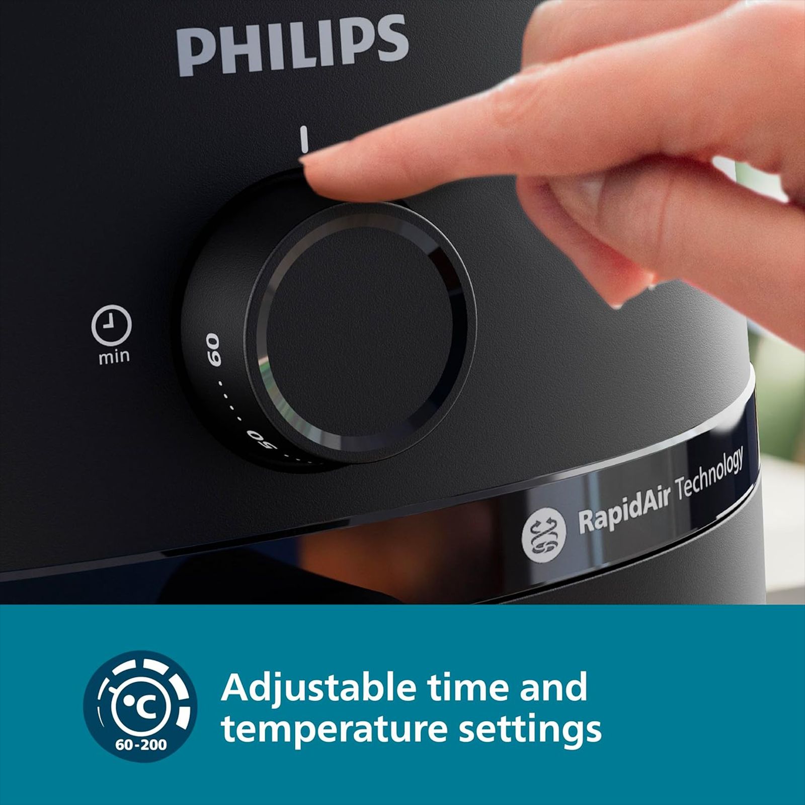 PHILIPS 1000 Series 6.2L 1700 Watt Air Fryer with Rapid Air Technology (Black) PHILIPS 1000 Series 6.2L 1700 Watt Air Fryer with Rapid Air Technology (Black)_10