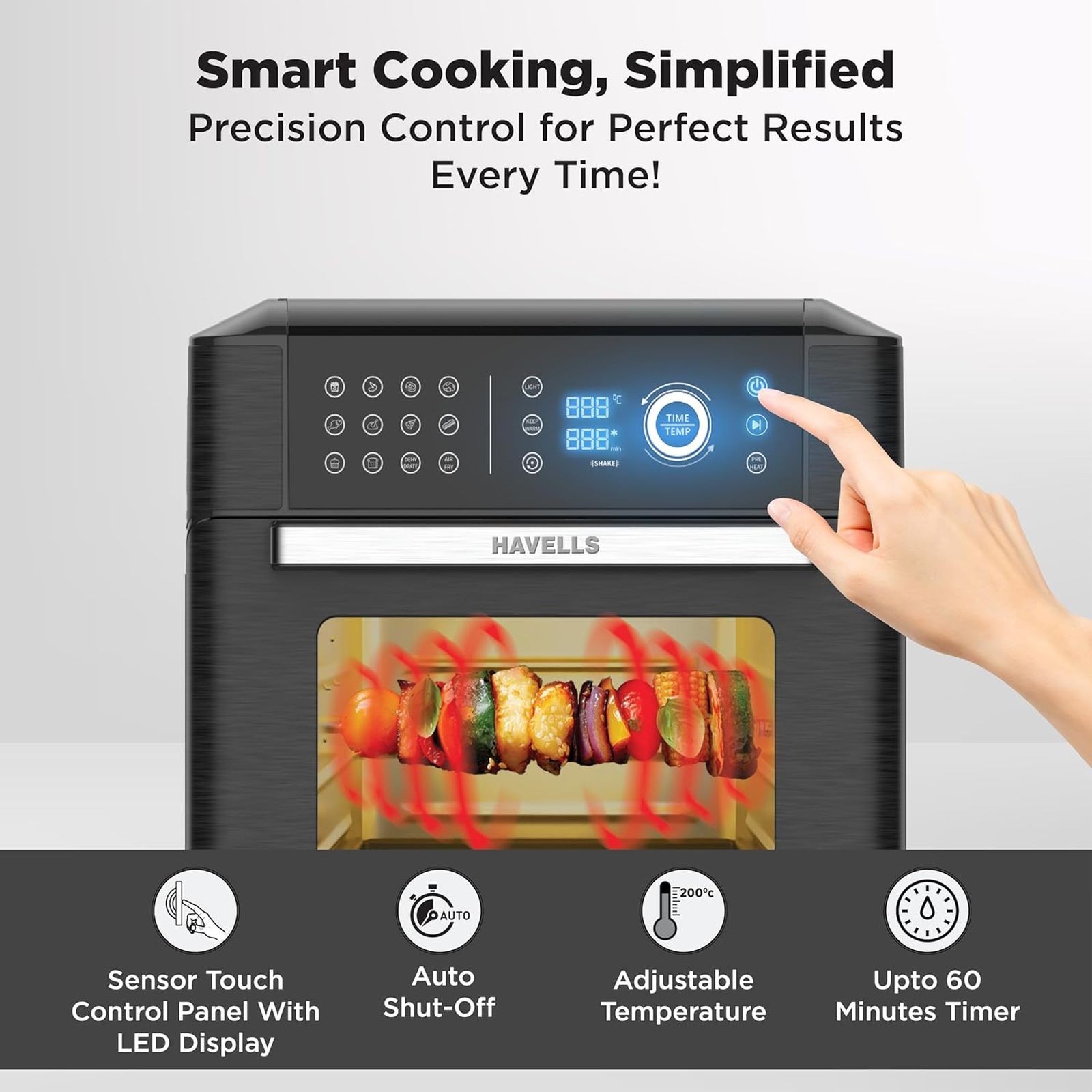 HAVELLS Avanza 15L 1700 Watt Digital Air Fryer with 14 Preset Menus (Black) HAVELLS Avanza 15L 1700 Watt Digital Air Fryer with 14 Preset Menus (Black)_6