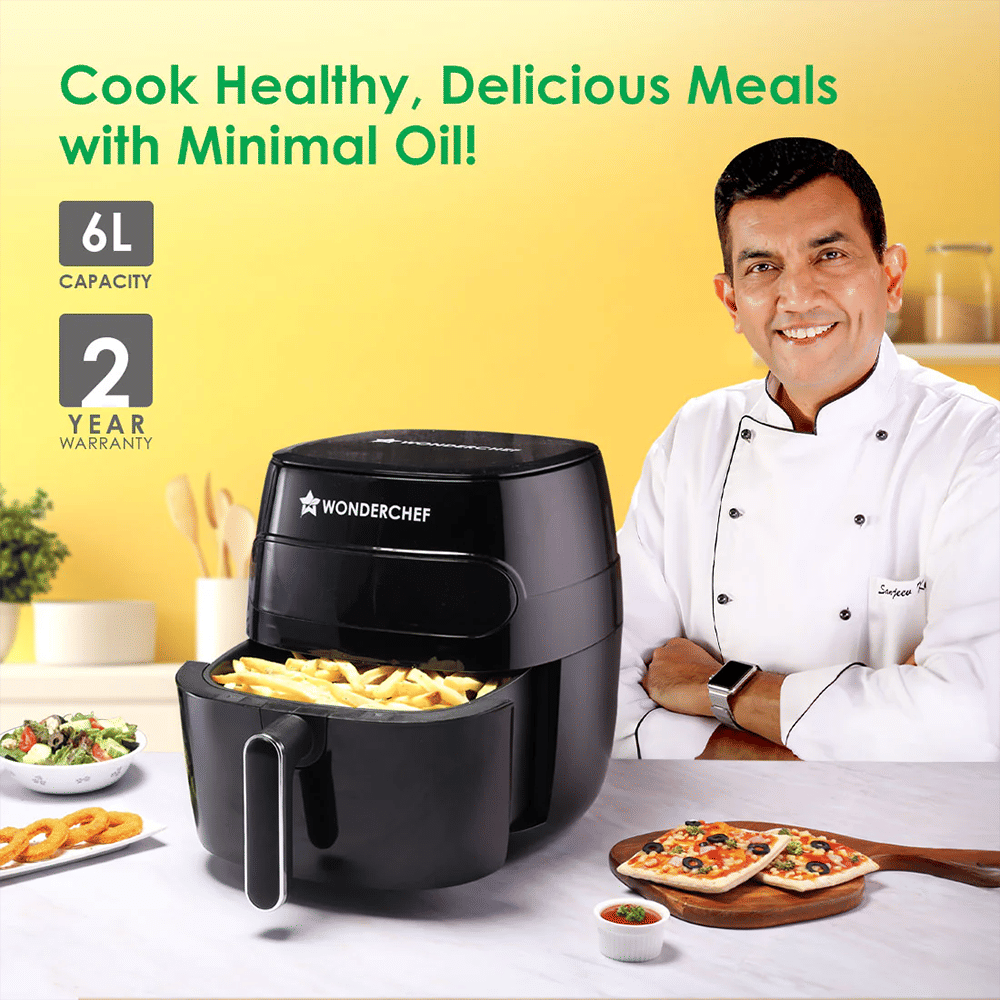 WONDERCHEF Swift Digital 6L 1350 Watt Digital Air Fryer with Rapid Air Technology (Black) WONDERCHEF Swift Digital 6L 1350 Watt Digital Air Fryer with Rapid Air Technology (Black)_3