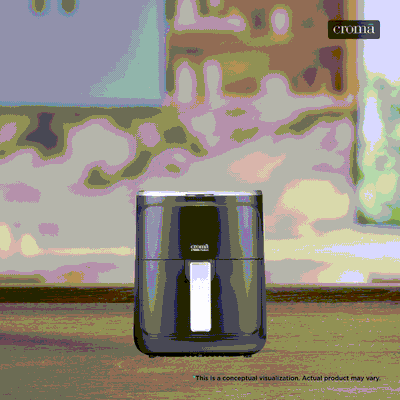 Croma 4.7L 1400 Watt Digital Air Fryer with 360 Degree Hot Air Circulation (Black)