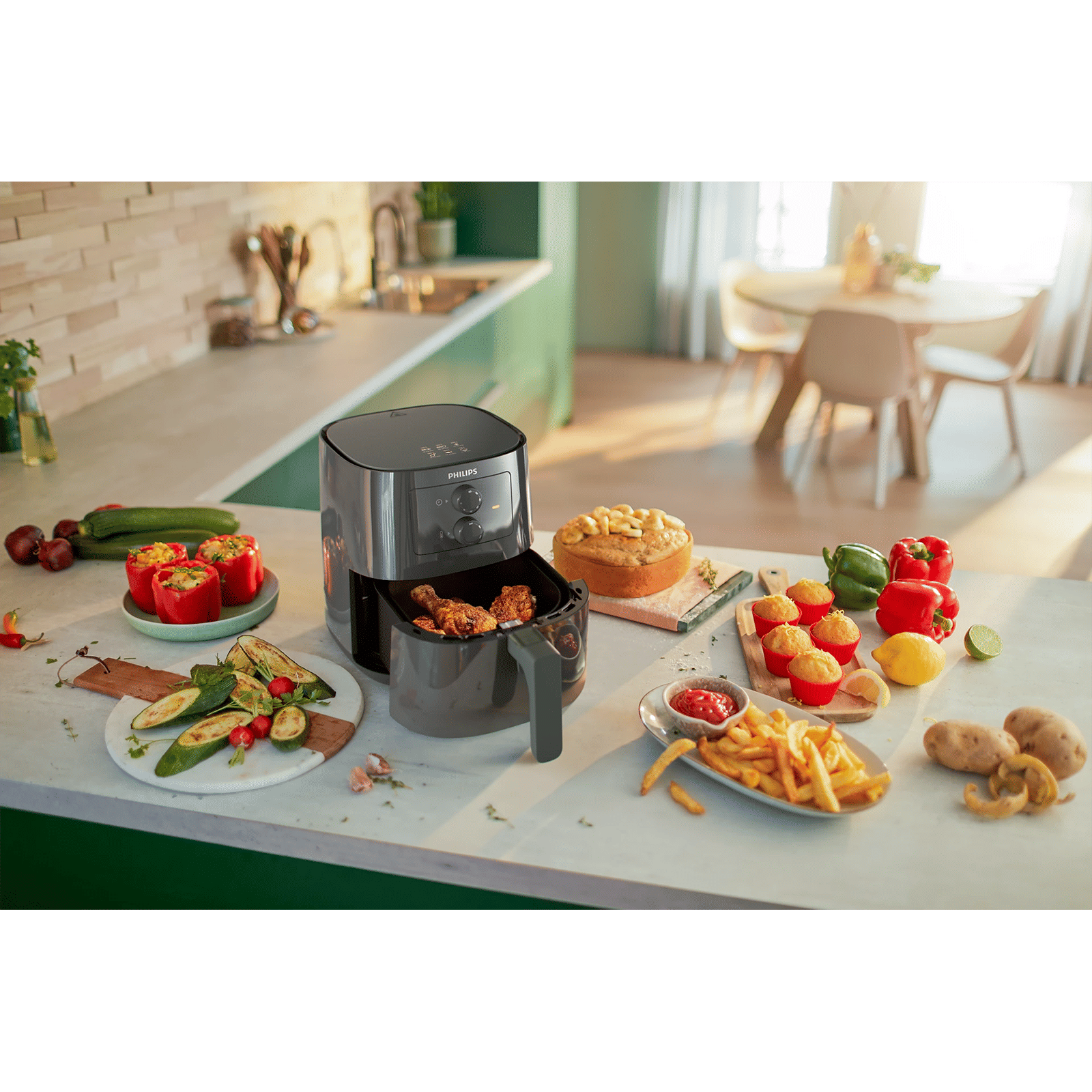 PHILIPS 3000 Series 4.1L 1400 Watt Air Fryer with Rapid Air Technology (Dark Slate) PHILIPS 3000 Series 4.1L 1400 Watt Air Fryer with Rapid Air Technology (Dark Slate)_7
