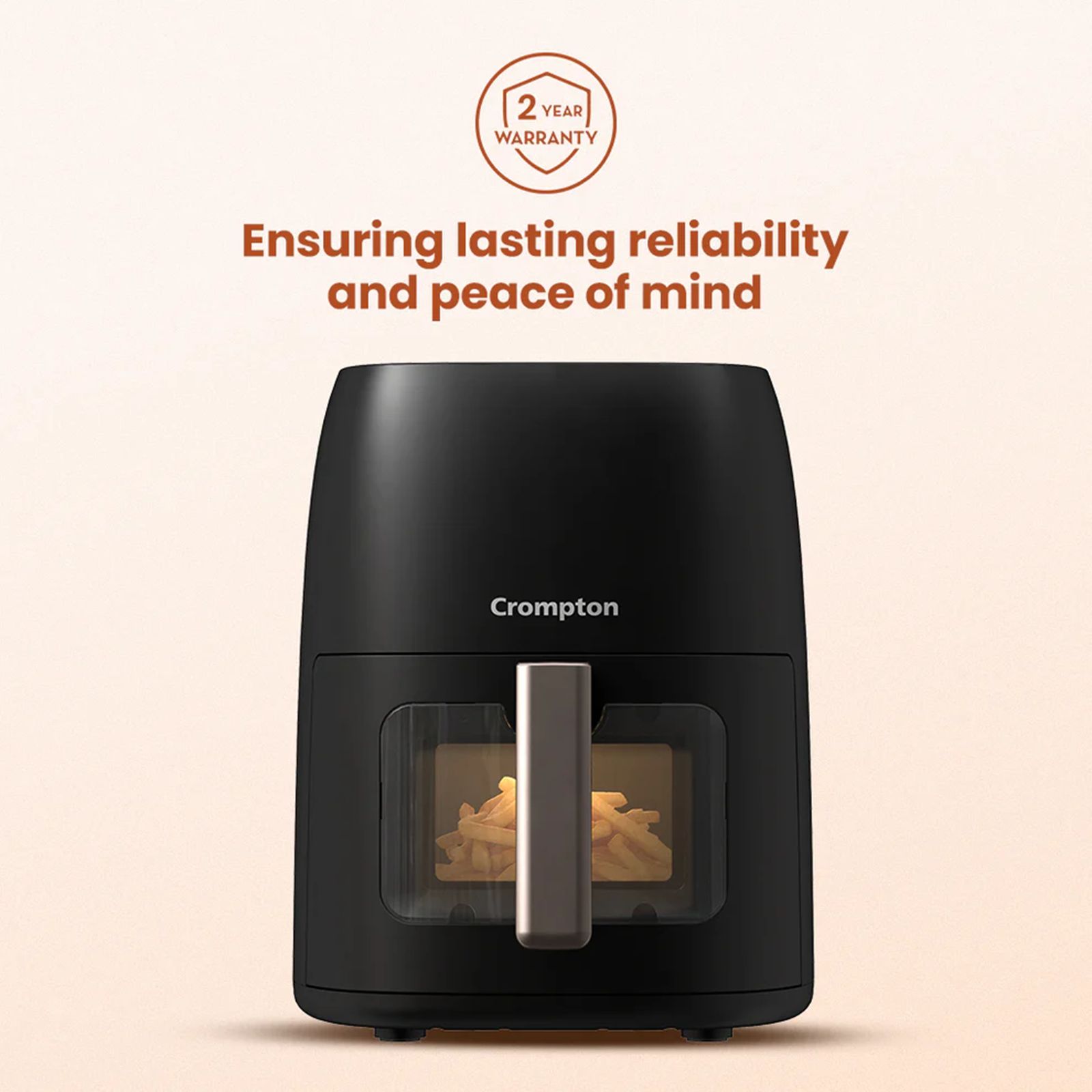 Crompton Ameo DLX 4.2L 1450 Watt Digital Air Fryer with Live Cooking Window (Black & Gold)_6