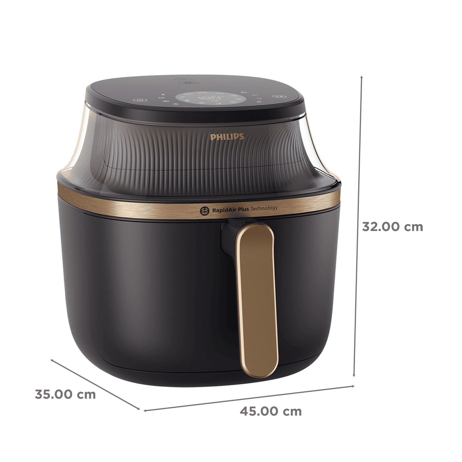 Philips 3000 Series 7.2L 2000 Watt Digital Air Fryer with RapidAir Plus Technology (Black & Copper) Philips 3000 Series 7.2L 2000 Watt Digital Air Fryer with RapidAir Plus Technology (Black & Copper)_2