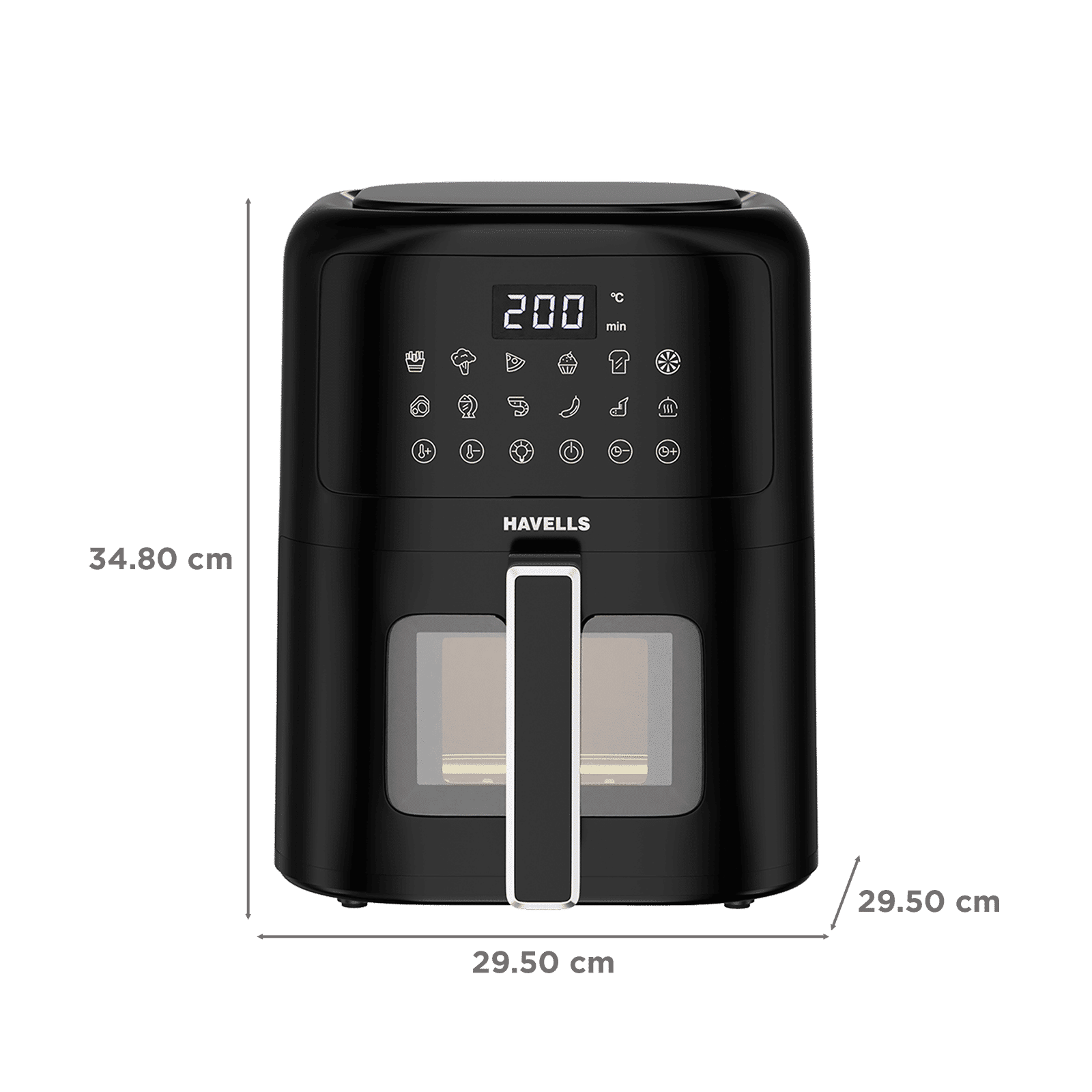 Havells Prolife Vista 4.2L 1350 Watt Digital Air Fryer with Aero Crisp Technology (Black) Havells Prolife Vista 4.2L 1350 Watt Digital Air Fryer with Aero Crisp Technology (Black)_2