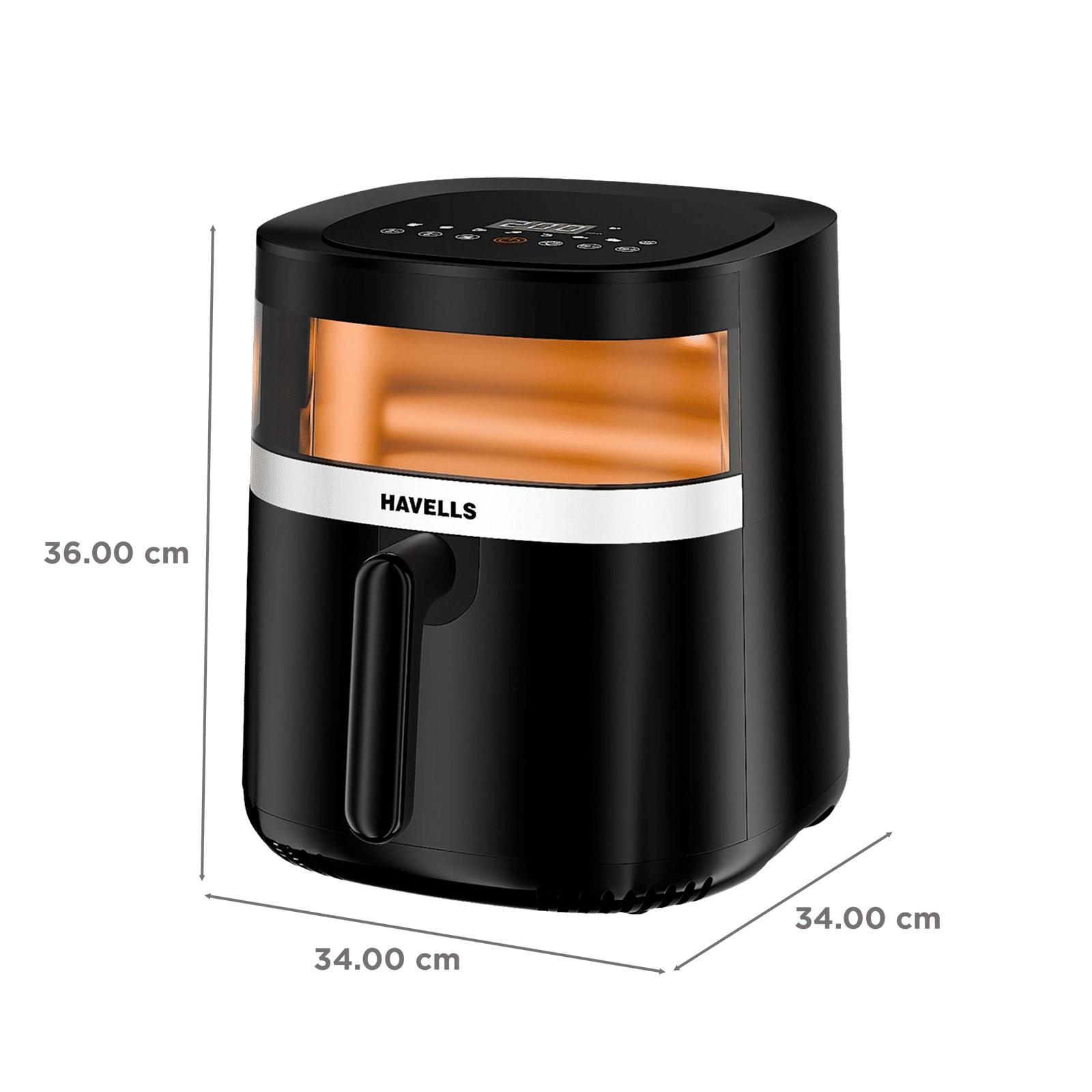 Havells Prolife Stellar Chef 5.5L 1500 Watt Digital Air Fryer with Aero Crisp Technology (Black)_2