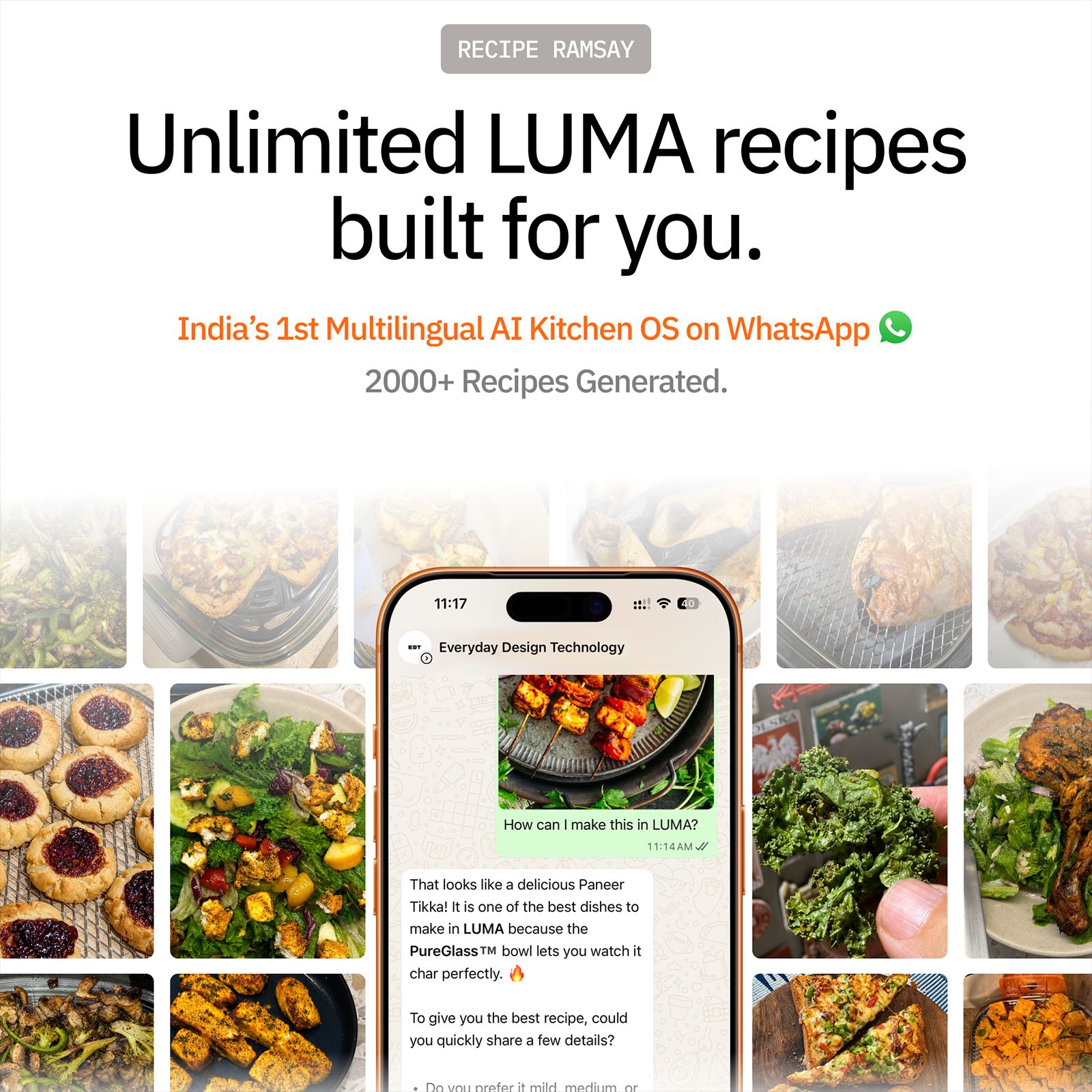 EDT LUMA Dual Bowl (4.5L & 2.5L) 1500 Watt Digital Air Fryer with NutriRetain Technology (Grey Matter) EDT LUMA Dual Bowl (4.5L & 2.5L) 1500 Watt Digital Air Fryer with NutriRetain Technology (Grey Matter)_12
