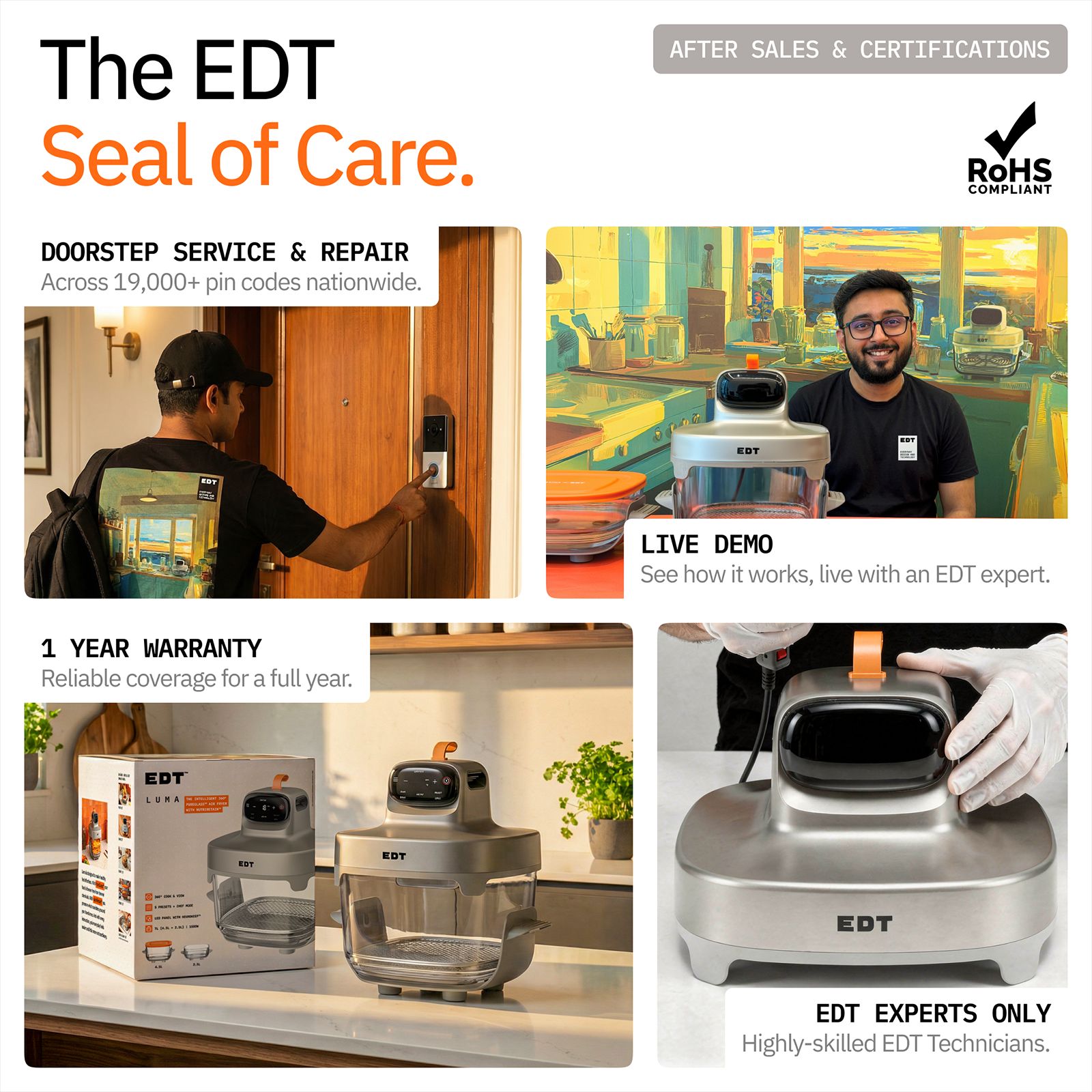 EDT LUMA Dual Bowl (4.5L & 2.5L) 1500 Watt Digital Air Fryer with NutriRetain Technology (Grey Matter) EDT LUMA Dual Bowl (4.5L & 2.5L) 1500 Watt Digital Air Fryer with NutriRetain Technology (Grey Matter)_15