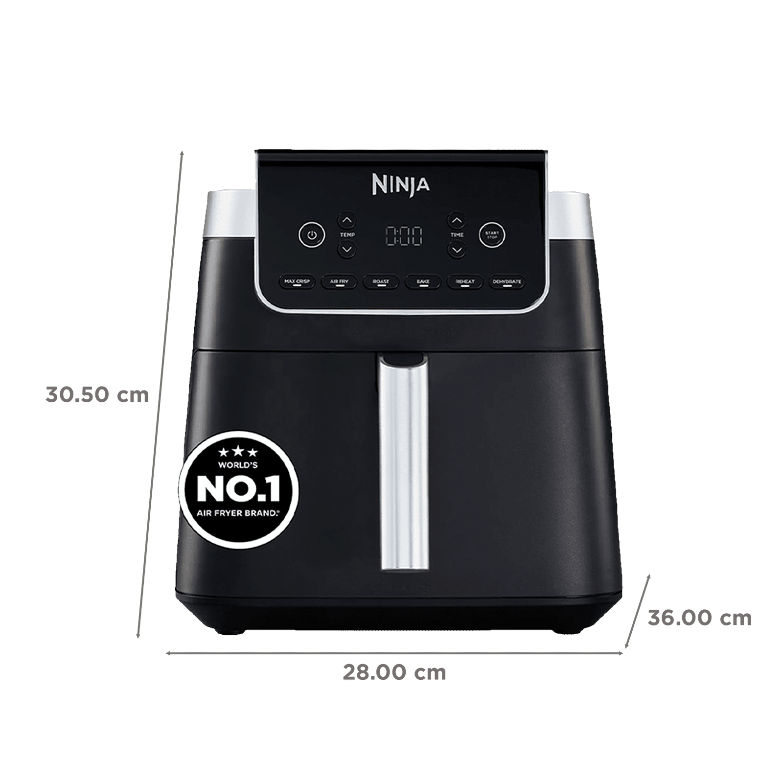 NINJA MAX PRO 6.2L 2000 Watt Digital Air Fryer with 6 Cooking Functions (Black) NINJA MAX PRO 6.2L 2000 Watt Digital Air Fryer with 6 Cooking Functions (Black)_2