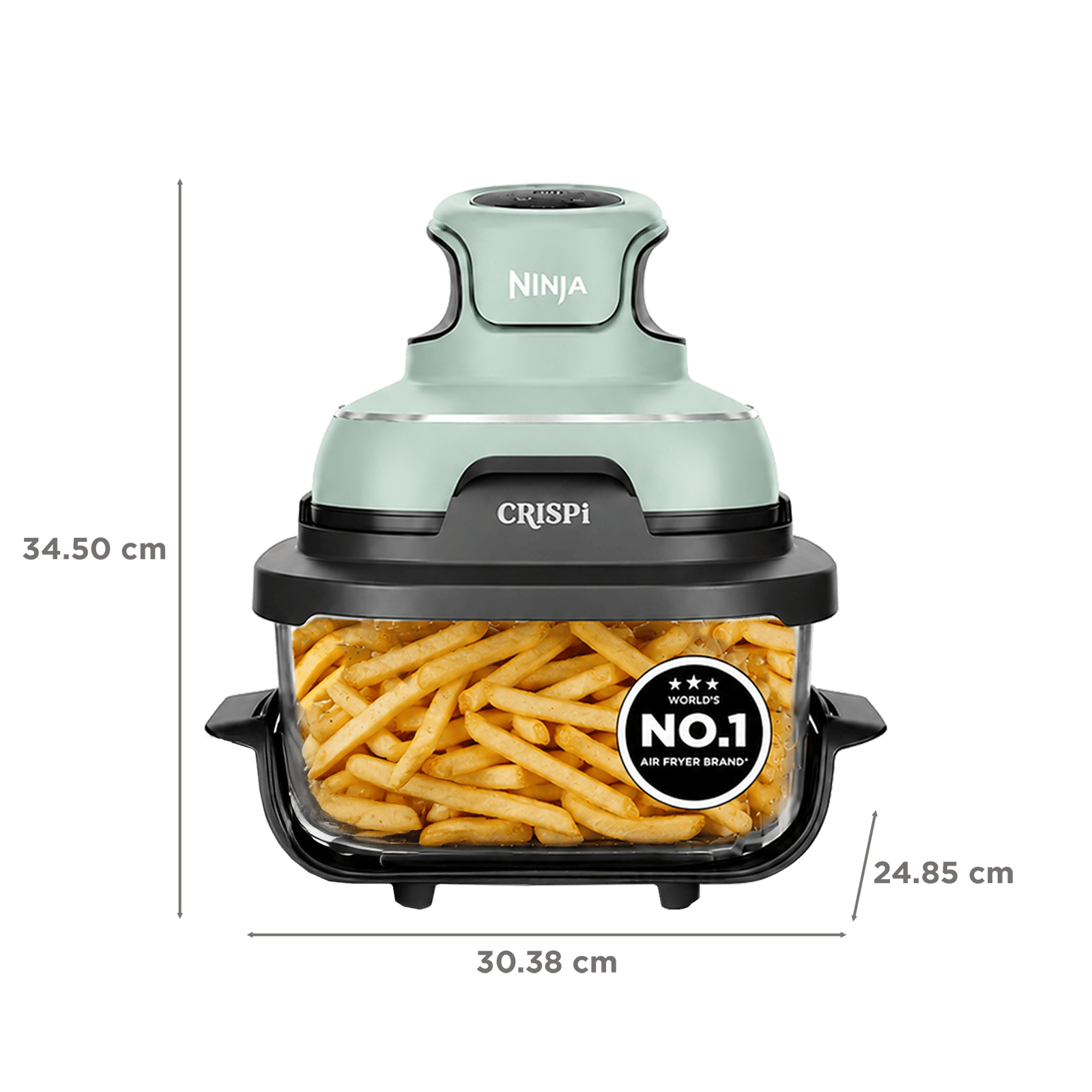 NINJA Crispi Dual Container (1.4L & 3.8L) 1700 Watt Digital Air Fryer with CleanCrisp Technology (Sage Green) NINJA Crispi Dual Container (1.4L & 3.8L) 1700 Watt Digital Air Fryer with CleanCrisp Technology (Sage Green)_2