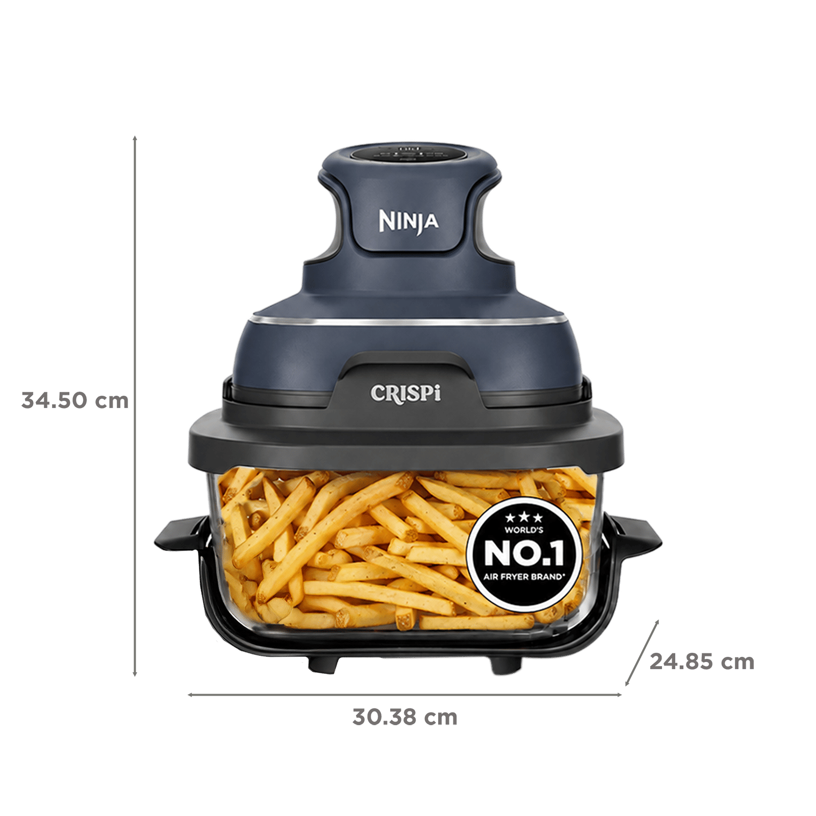 NINJA Crispi Dual Container (1.4L & 3.8L) 1700 Watt Digital Air Fryer with CleanCrisp Technology (Cyberspace Blue) NINJA Crispi Dual Container (1.4L & 3.8L) 1700 Watt Digital Air Fryer with CleanCrisp Technology (Cyberspace Blue)_1