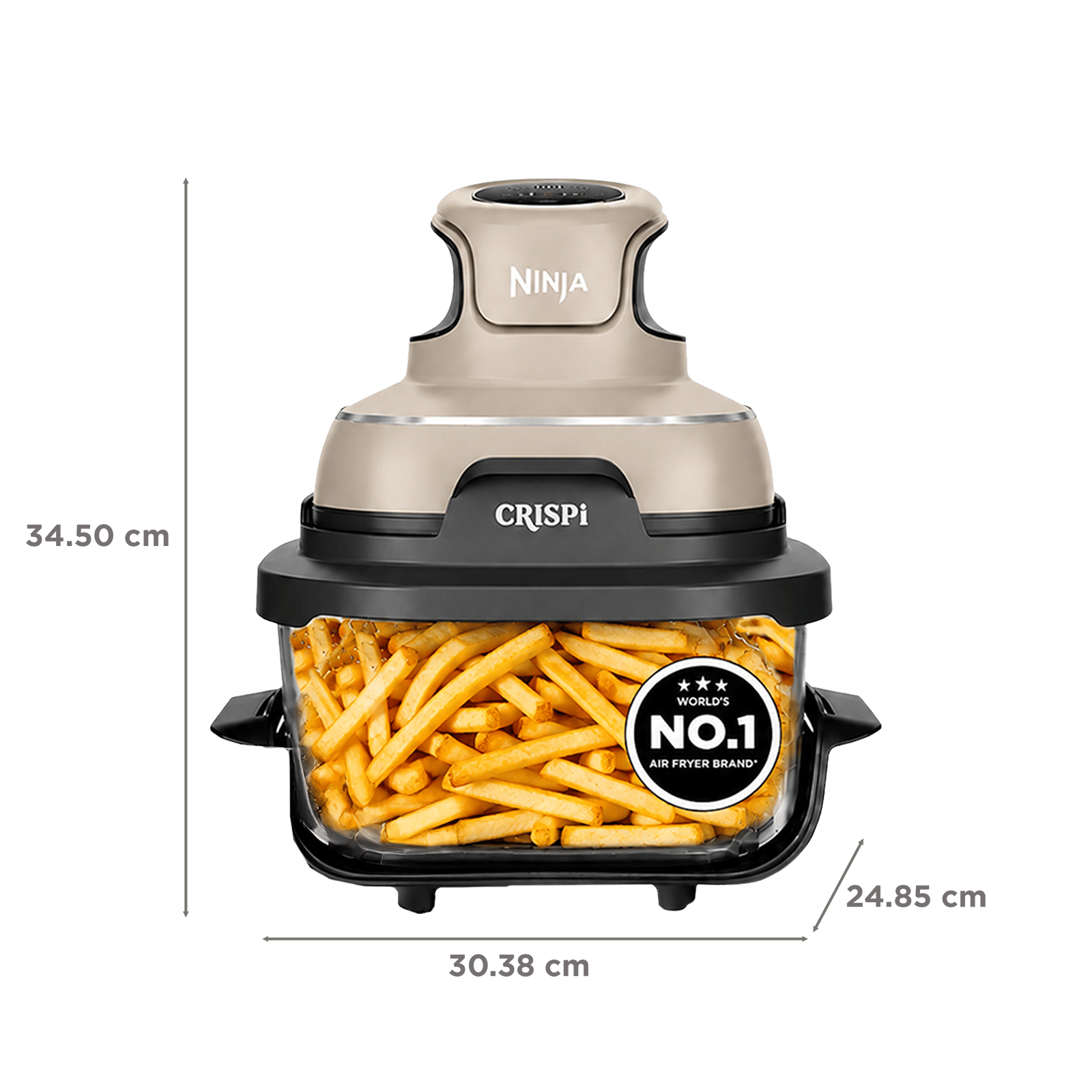 NINJA Crispi Dual Container (1.4L & 3.8L) 1700 Watt Digital Air Fryer with CleanCrisp Technology (Stone Gold) NINJA Crispi Dual Container (1.4L & 3.8L) 1700 Watt Digital Air Fryer with CleanCrisp Technology (Stone Gold)_1