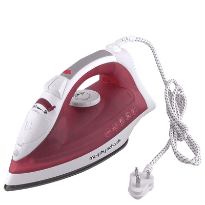 Morphy Richards Glide 1250 Watts 300ml Steam Iron (Vertical and Horizontal Ironing, Pink)