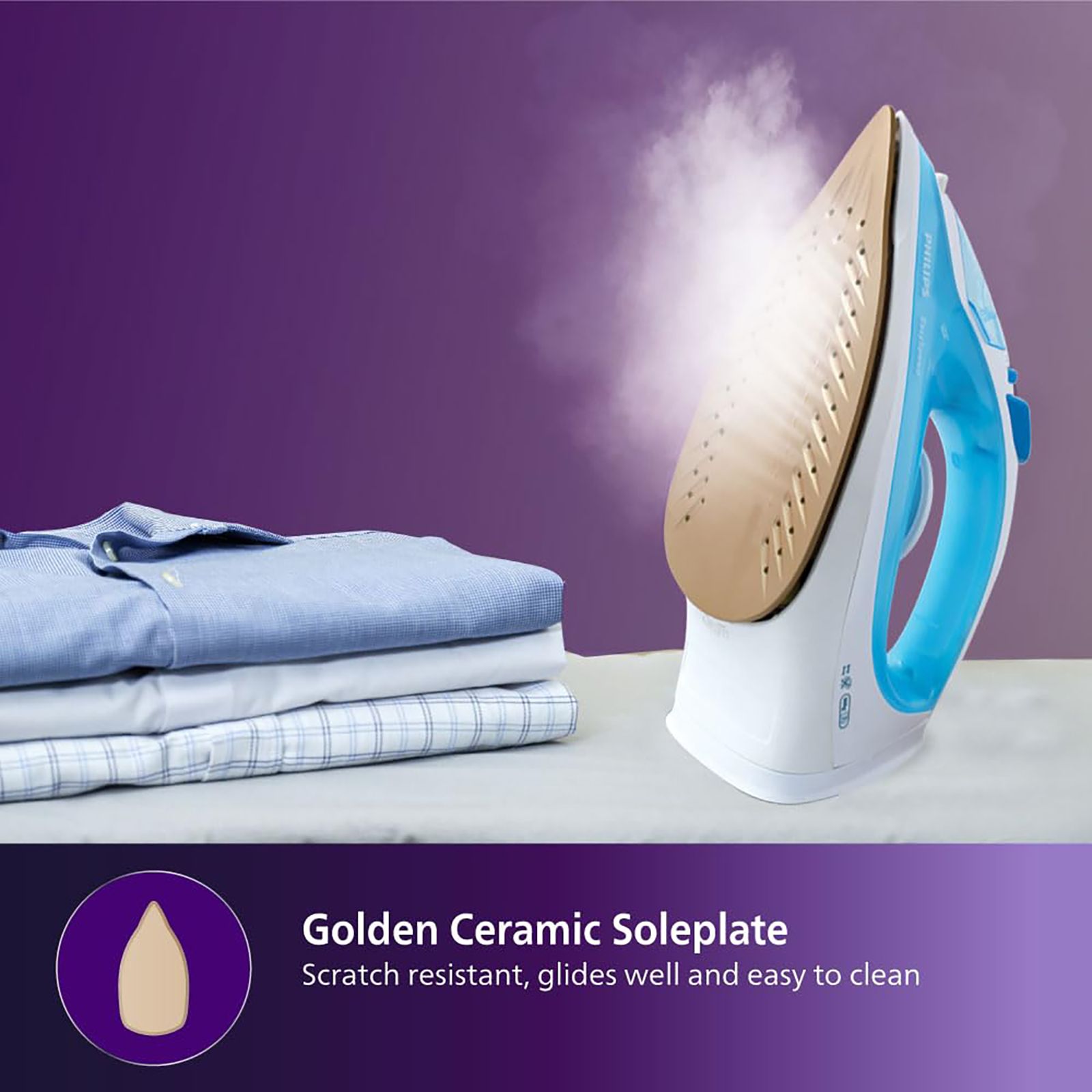 PHILIPS EasySpeed 2000 Watts 200ml Steam Iron (Drip Stop System, SkyBlue) PHILIPS EasySpeed 2000 Watts 200ml Steam Iron (Drip Stop System, SkyBlue)_3