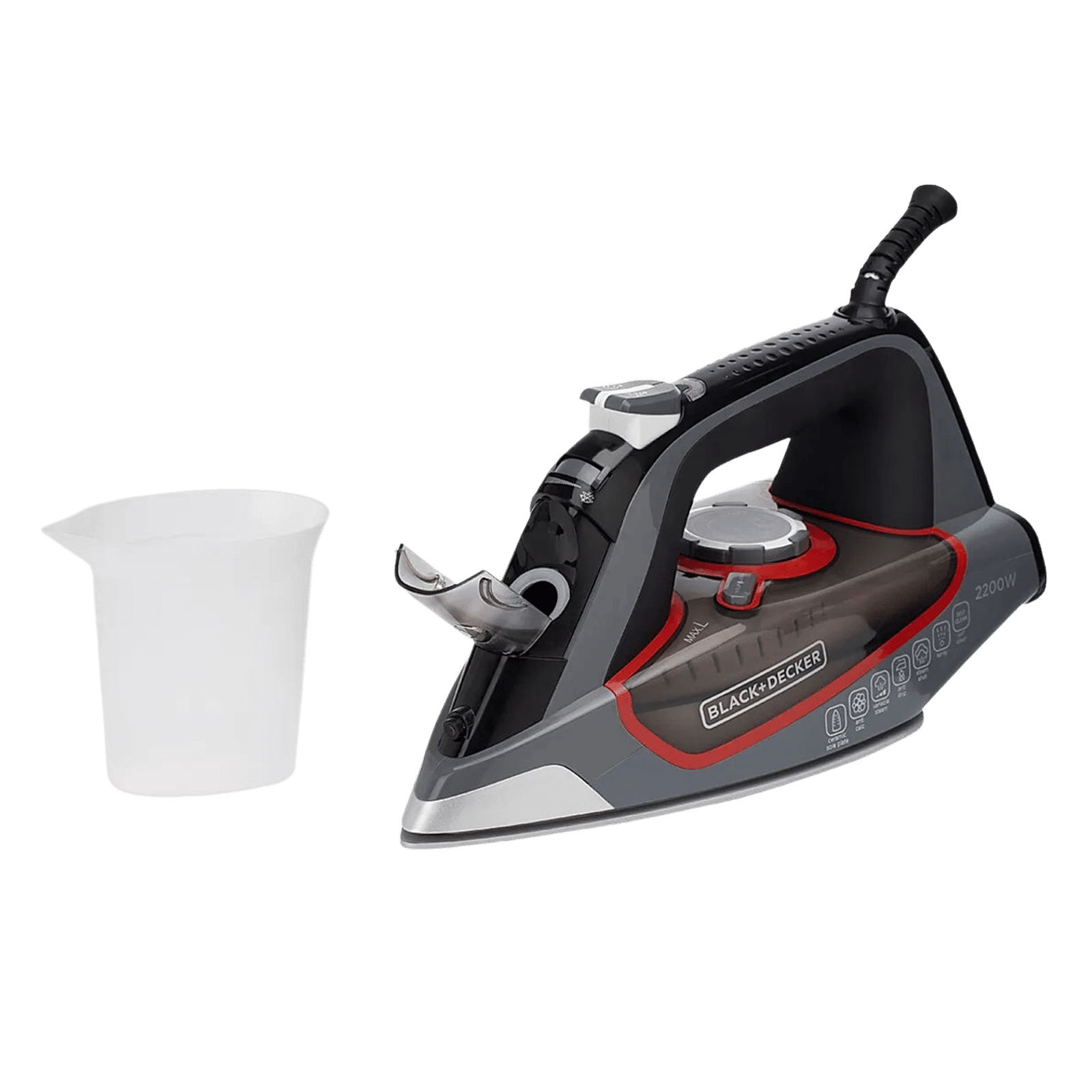 Black & Decker 2200 Watts 380ml Steam Iron (Ceramic Sole Plate, BXIR2202IN, Grey) Black & Decker 2200 Watts 380ml Steam Iron (Ceramic Sole Plate, BXIR2202IN, Grey)_10