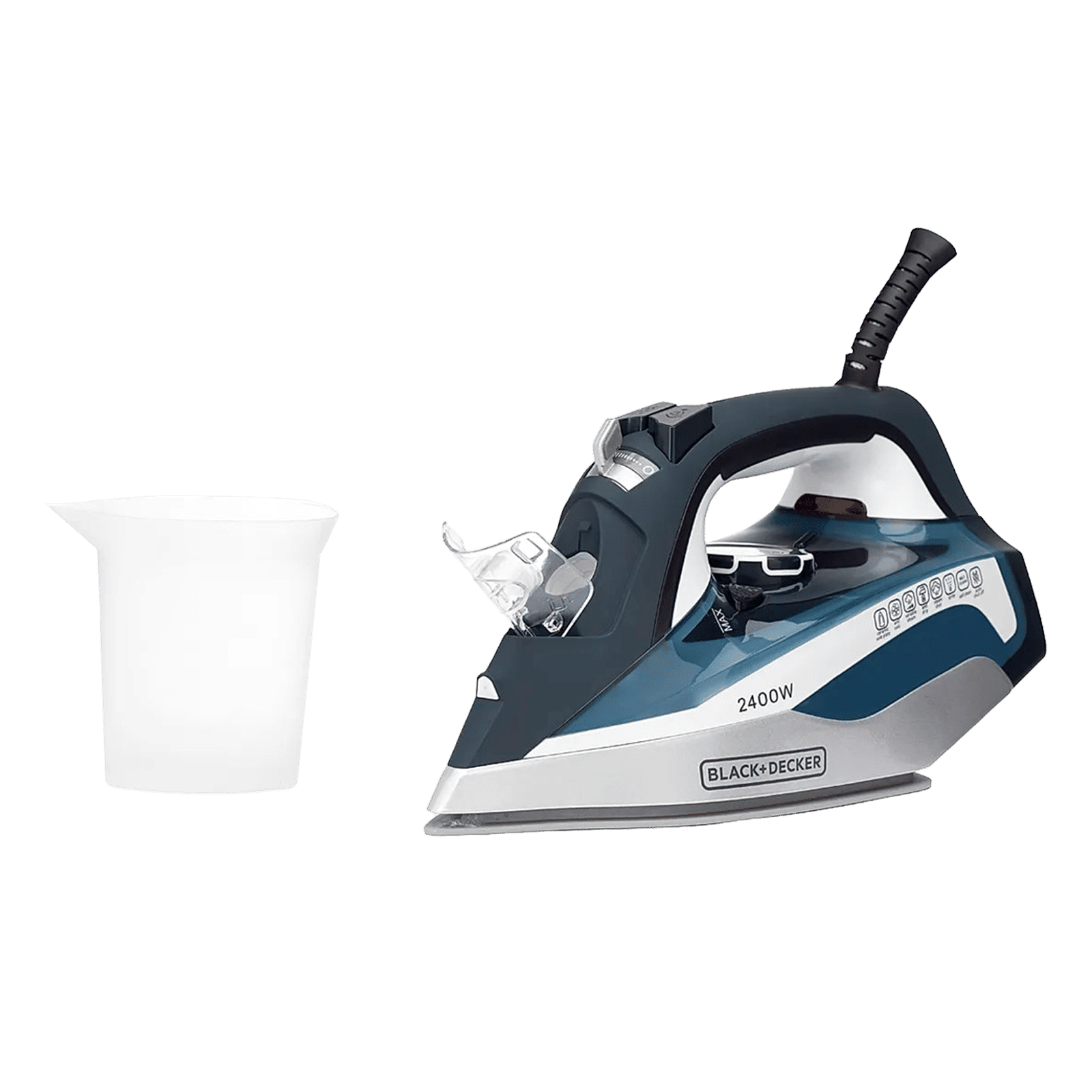Black & Decker 2400 Watts 380ml Steam Iron (Auto Shut Off, BXIR2401IN, Blue)_7