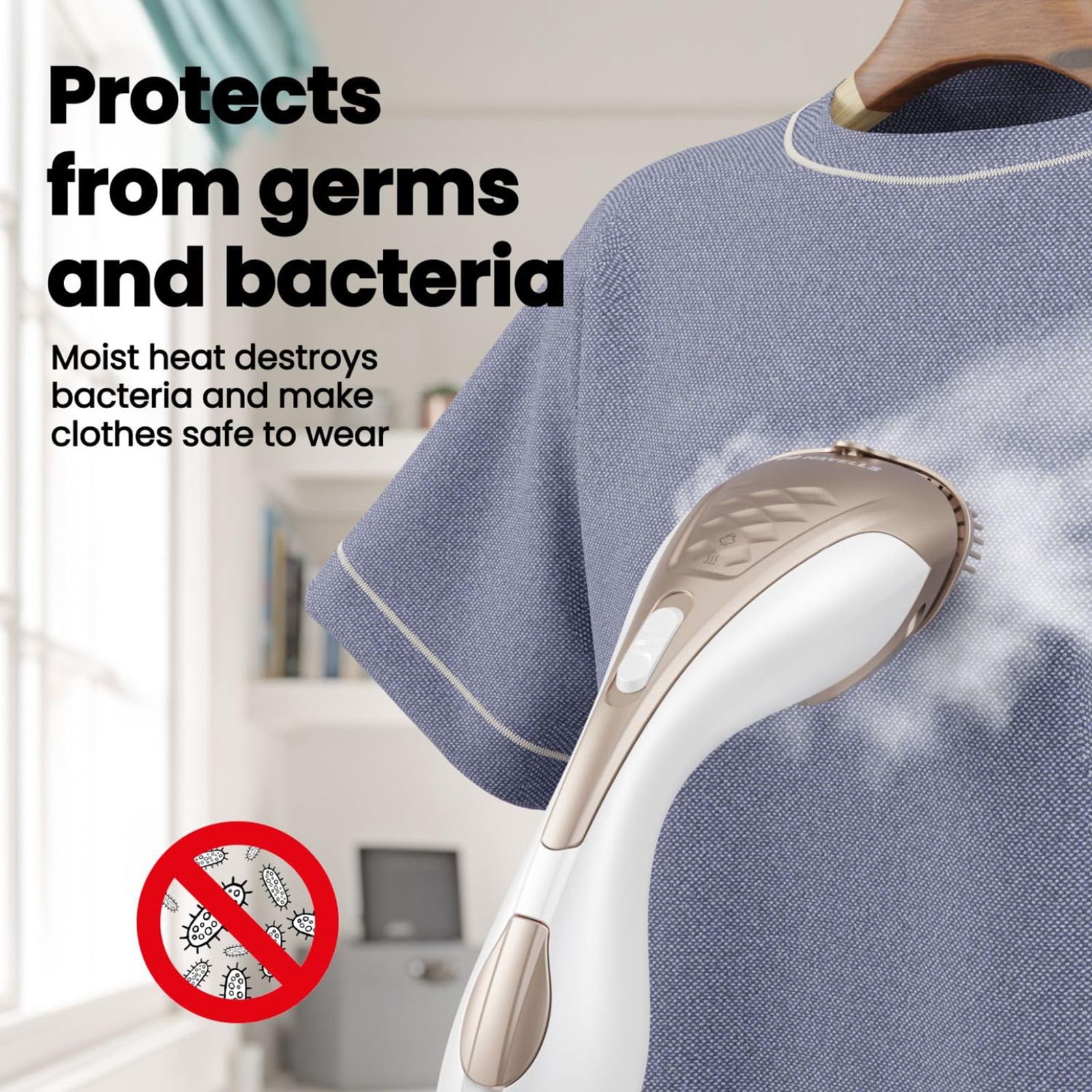 HAVELLS Elegance 1200 Watts Handheld Garment Steamer (150ml Water Tank, 2 Mode, Gold) HAVELLS Elegance 1200 Watts Handheld Garment Steamer (150ml Water Tank, 2 Mode, Gold)_5
