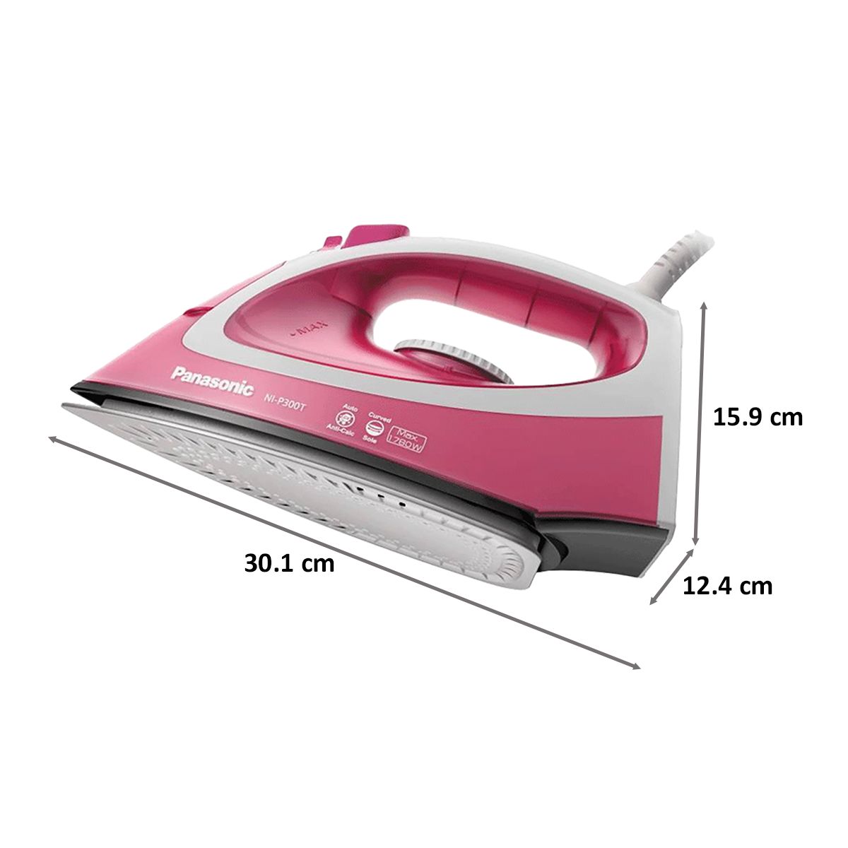 Panasonic 1780 Watt Steam Iron (NI-P300TRSM, Pink) Panasonic 1780 Watt Steam Iron (NI-P300TRSM, Pink)_2