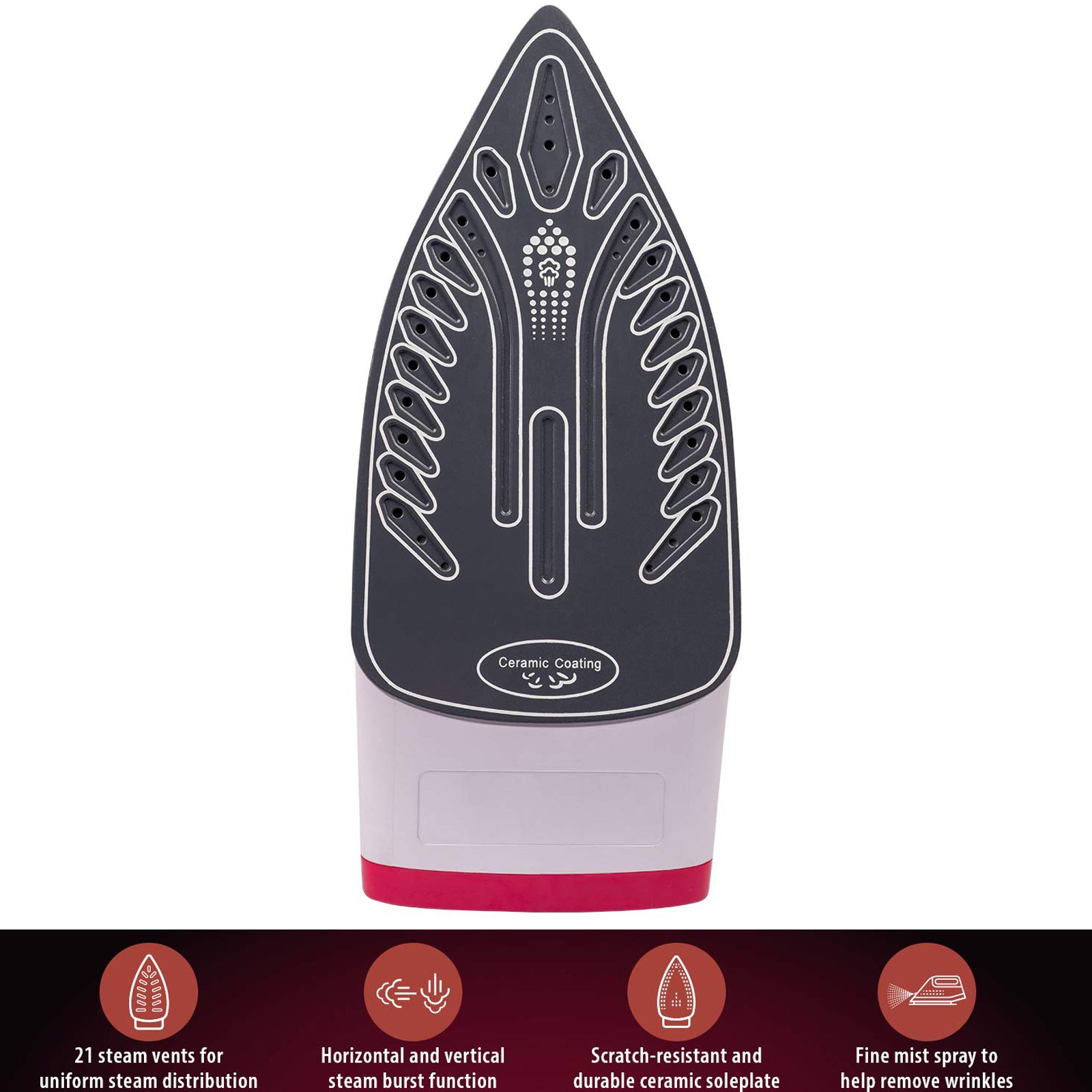 USHA Grand Jet 2200 Watts 400ml Steam Iron (Detachable Water Tank, GJ2200CS, Pink) USHA Grand Jet 2200 Watts 400ml Steam Iron (Detachable Water Tank, GJ2200CS, Pink)_4