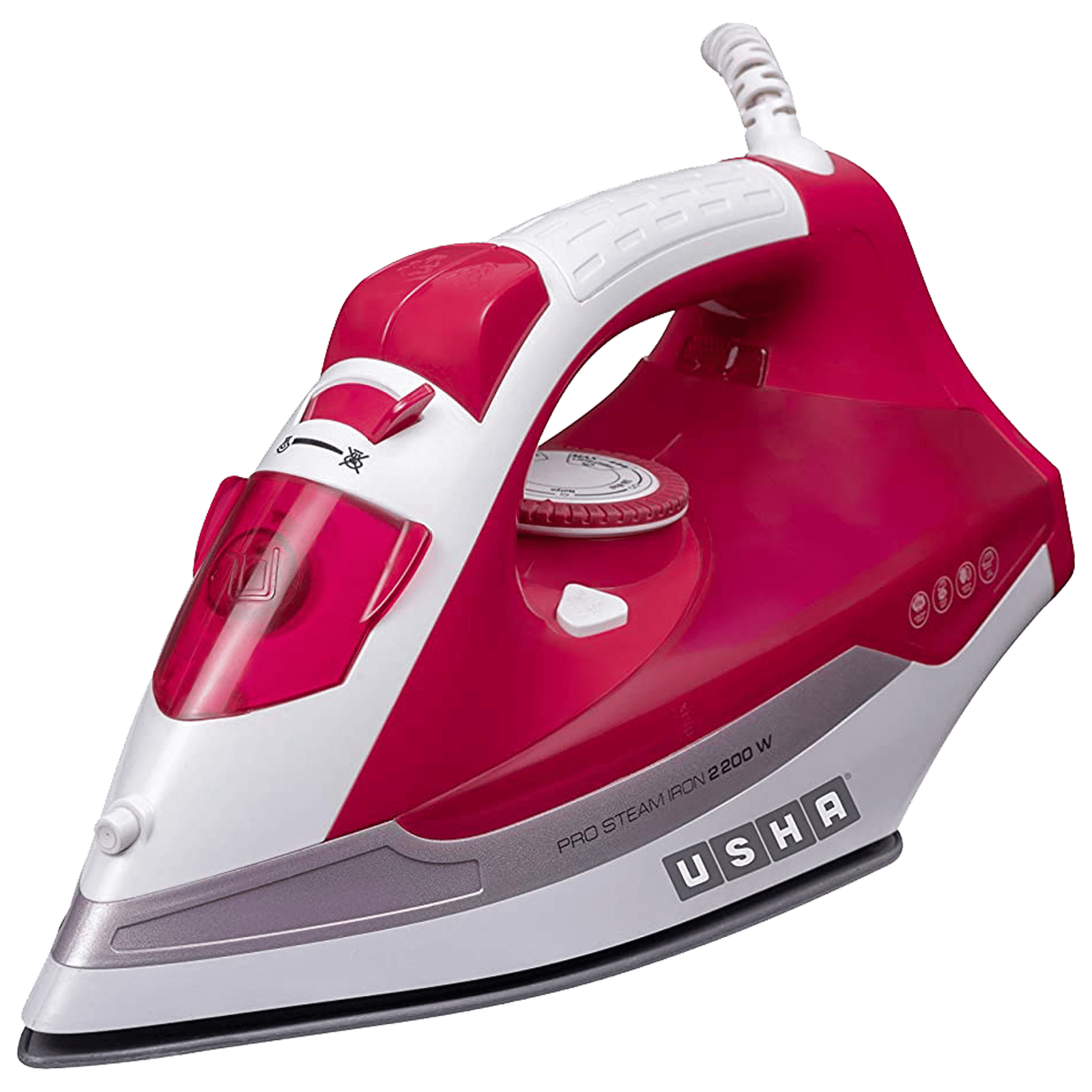 USHA Grand Jet 2200 Watts 400ml Steam Iron (Detachable Water Tank, GJ2200CS, Pink) USHA Grand Jet 2200 Watts 400ml Steam Iron (Detachable Water Tank, GJ2200CS, Pink)_1
