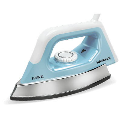 HAVELLS Hawk 1100 Watts Dry Iron (Thermal Fuse, Blue & White)