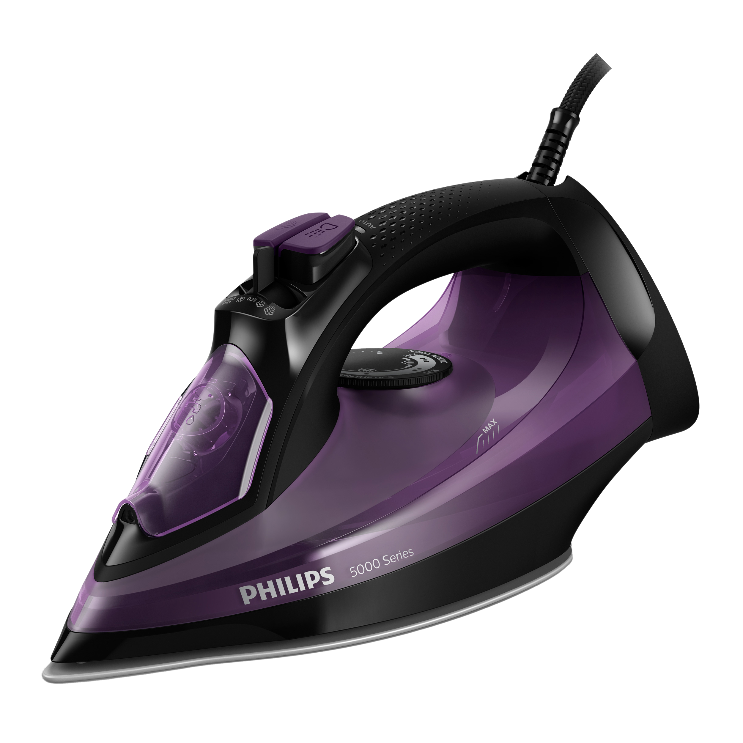 PHILIPS 5000 Series 2400 Watts Steam Iron (SteamGlide Plus, DST5030/80, Black/Purple) PHILIPS 5000 Series 2400 Watts Steam Iron (SteamGlide Plus, DST5030/80, Black/Purple)_1