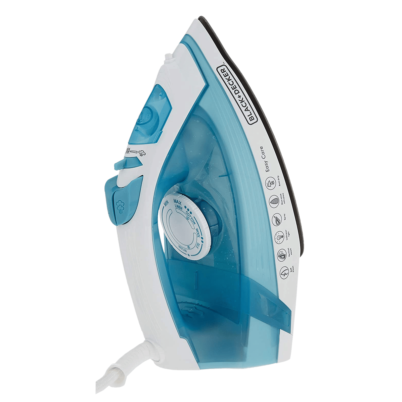 BLACK&DECKER 1600 Watts 220ml Steam Iron (Over-Heat Protection, BXIR1602IN, Blue) BLACK&DECKER 1600 Watts 220ml Steam Iron (Over-Heat Protection, BXIR1602IN, Blue)_2