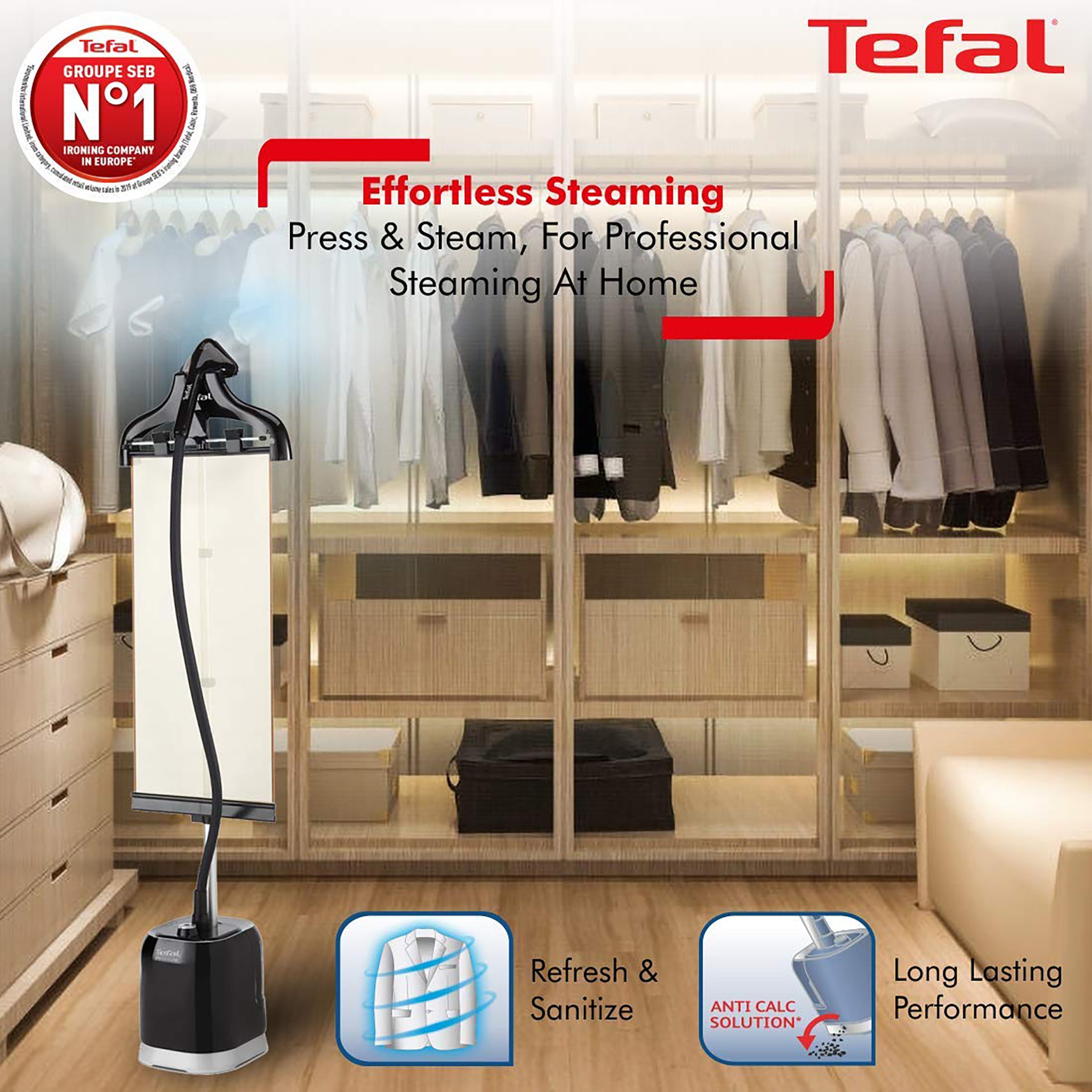 Tefal Pro Style 1800 Watts Standing Garment Steamer (1500ml Water Tank, Self Cleaning, Black) Tefal Pro Style 1800 Watts Standing Garment Steamer (1500ml Water Tank, Self Cleaning, Black)_3