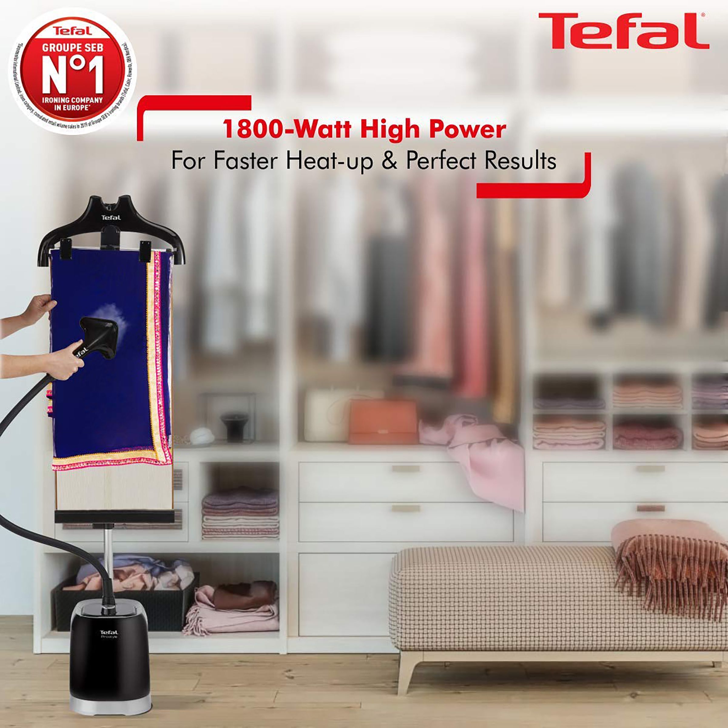 Tefal Pro Style 1800 Watts Standing Garment Steamer (1500ml Water Tank, Self Cleaning, Black) Tefal Pro Style 1800 Watts Standing Garment Steamer (1500ml Water Tank, Self Cleaning, Black)_8