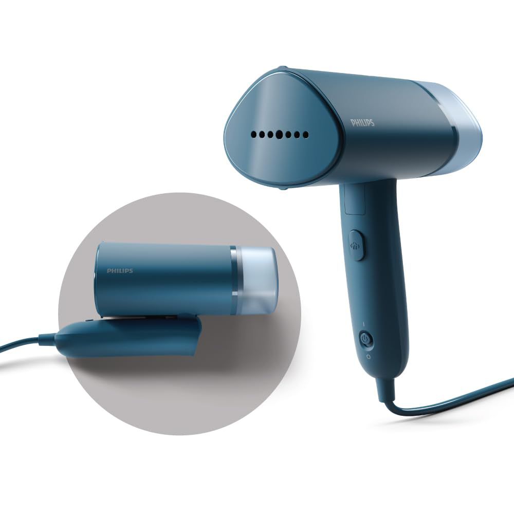 PHILIPS 3000 Series 1000 Watts Handheld Garment Steamer (100ml Water Tank, 1 Modes, Foldable, Reno Blue)_11