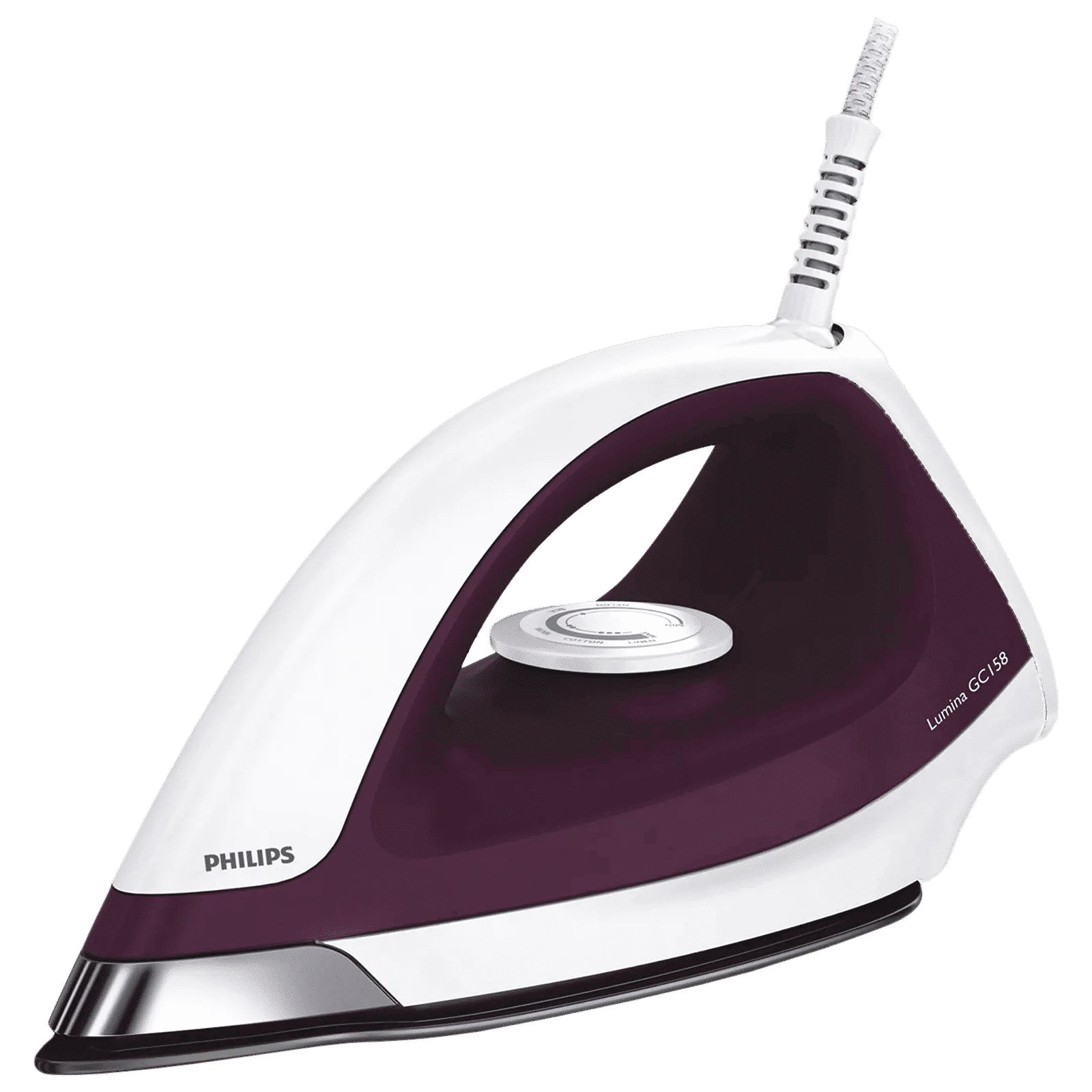 PHILIPS GC158/02 1100 Watts Dry Iron (Cast-in Soleplate Technology, Purple) PHILIPS GC158/02 1100 Watts Dry Iron (Cast-in Soleplate Technology, Purple)_1