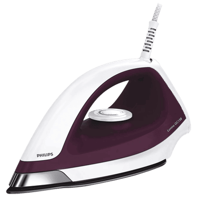 PHILIPS GC158/02 1100 Watts Dry Iron (Cast-in Soleplate Technology, Purple)