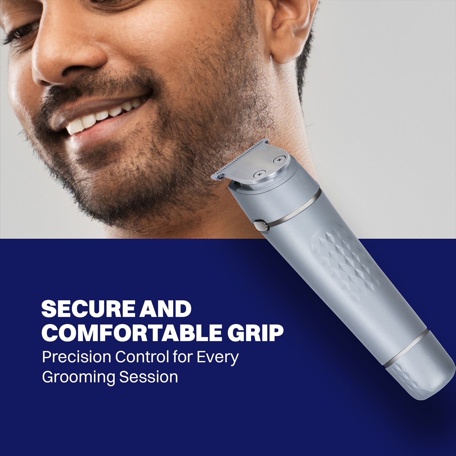 Croma 7-in-1 Rechargeable Cordless Grooming Kit for Face for Men (90mins Runtime, Self Sharpening Technology, Grey)_13