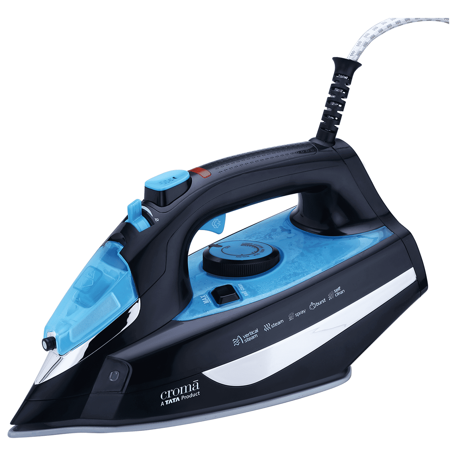 Croma 2000 Watts 300ml Steam Iron (Self Clean Function, Aqua Blue)_1