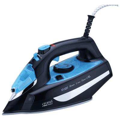 Croma 2000 Watts 300ml Steam Iron (Self Clean Function, Aqua Blue)