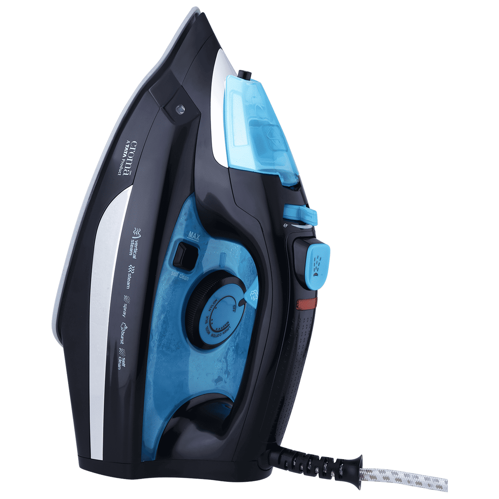 Croma 2000 Watts 300ml Steam Iron (Self Clean Function, Aqua Blue)_7