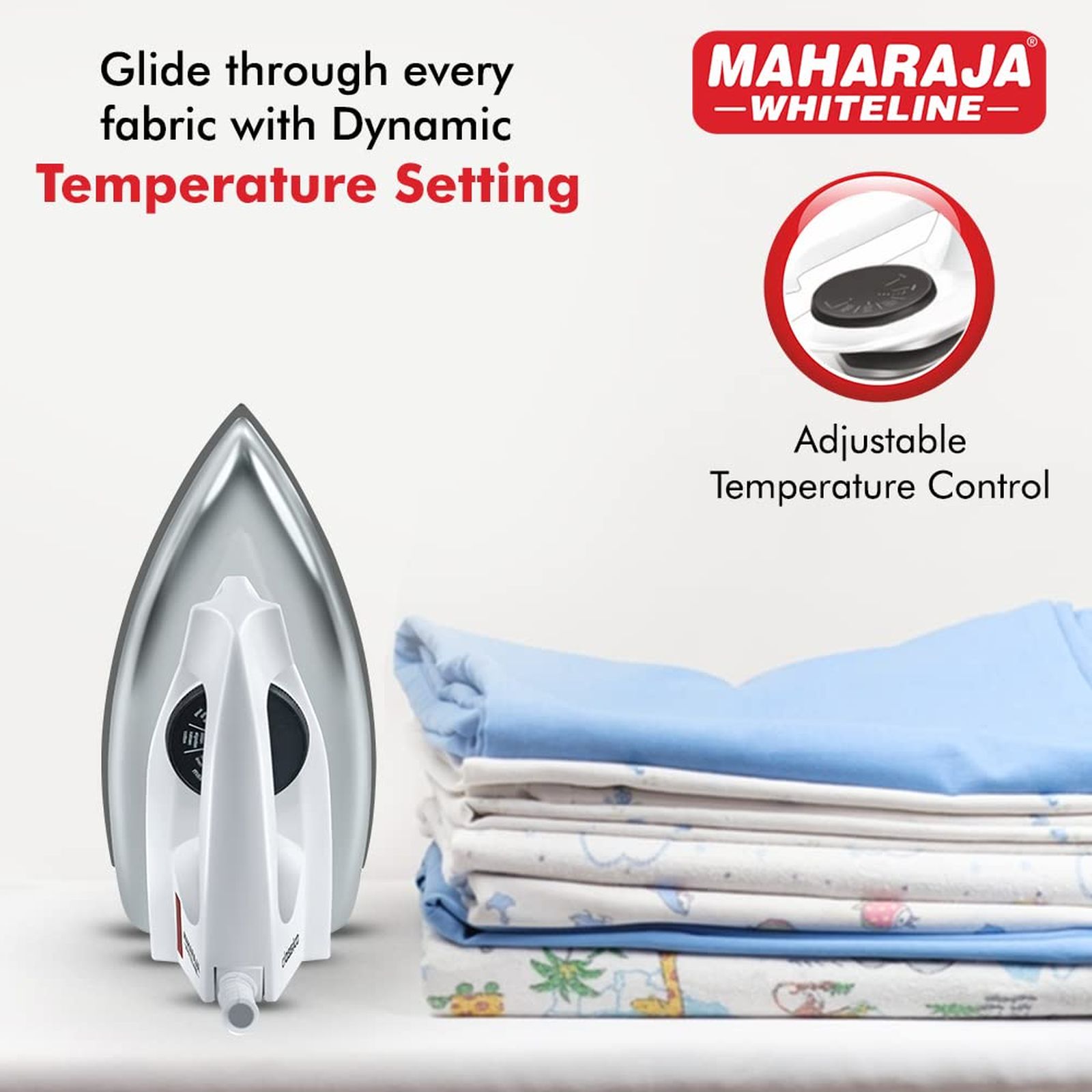 MAHARAJA WHITELINE Classico 1000 Watts Dry Iron (ISI Certified, White) MAHARAJA WHITELINE Classico 1000 Watts Dry Iron (ISI Certified, White)_8