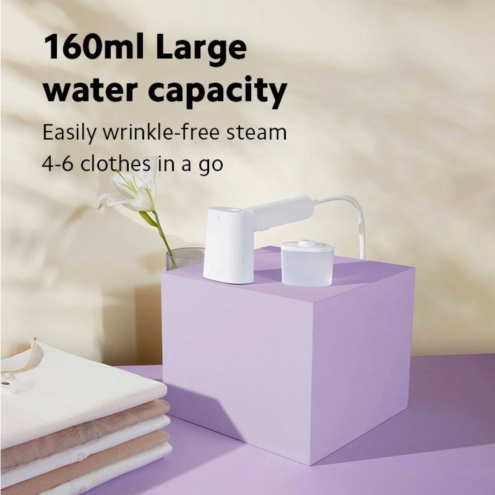Xiaomi 1300 Watts Handheld Garment Steamer (165ml Water Tank, 1 Mode, Quick Steaming, White) Xiaomi 1300 Watts Handheld Garment Steamer (165ml Water Tank, 1 Mode, Quick Steaming, White)_5