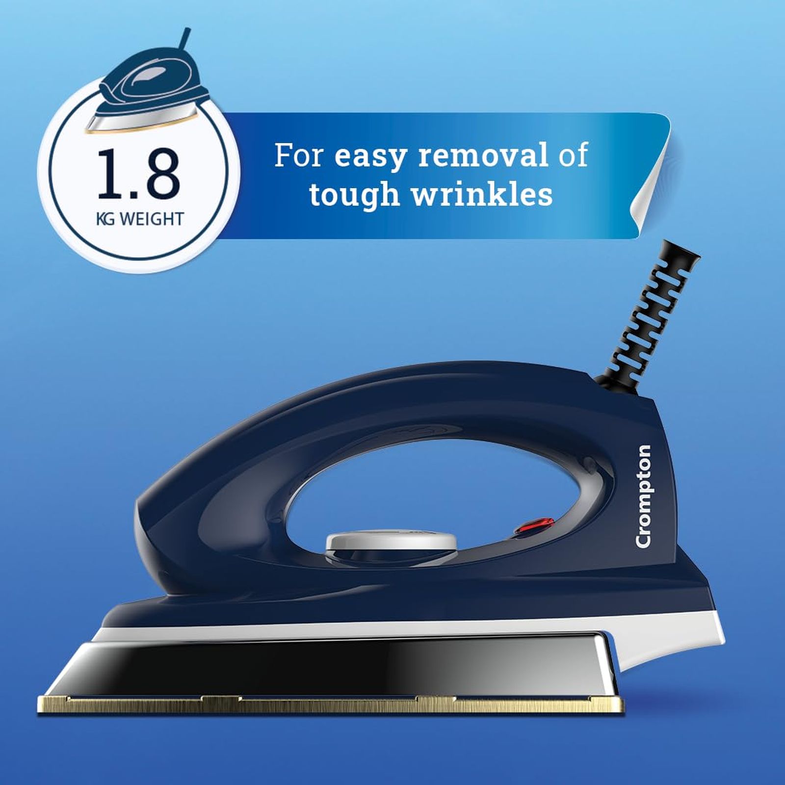 Crompton Rhino Plus 1250 Watts Dry Iron (Shockproof Handle, Blue) Crompton Rhino Plus 1250 Watts Dry Iron (Shockproof Handle, Blue)_5