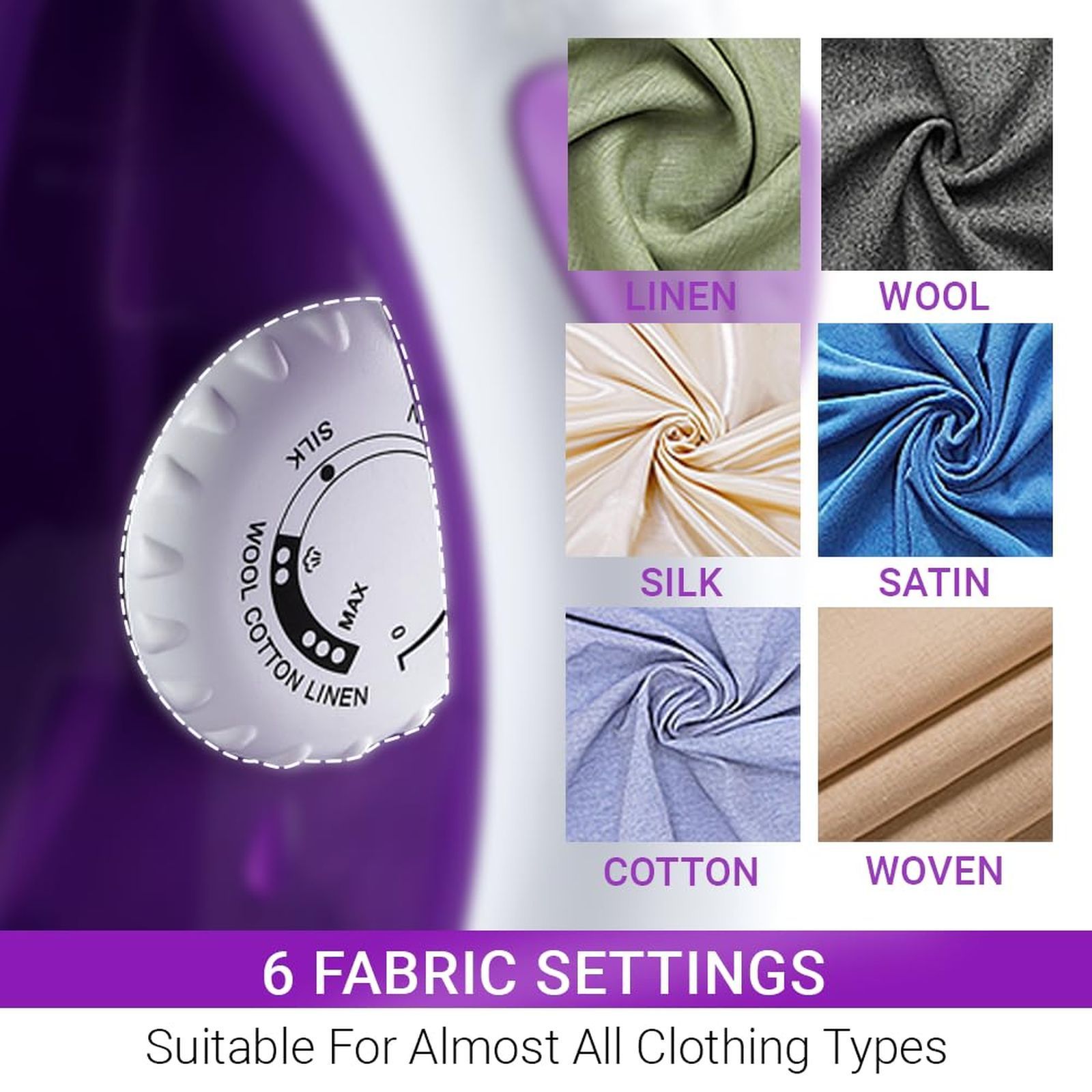 Crompton Fabrimagic Plus 1250 Watts 200ml Steam Iron (Anti-Drip Technology, Purple & White)_4
