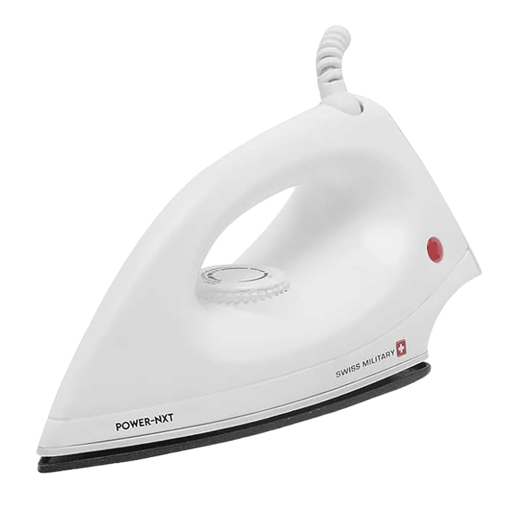 SWISS MILITARY Power Nxt 1000 Watts Dry Iron (Auto Shut-Off, White)_1