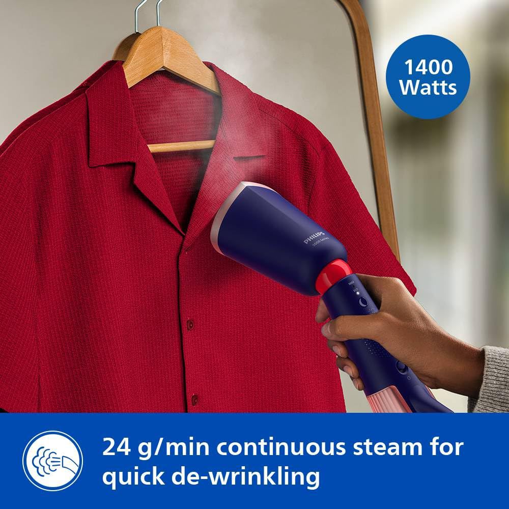 PHILIPS 5000 Series 1400 Watts Handheld Garment Steamer (200ml Water Tank, 2 Modes, Drip Stop, Marine Blue) PHILIPS 5000 Series 1400 Watts Handheld Garment Steamer (200ml Water Tank, 2 Modes, Drip Stop, Marine Blue)_10