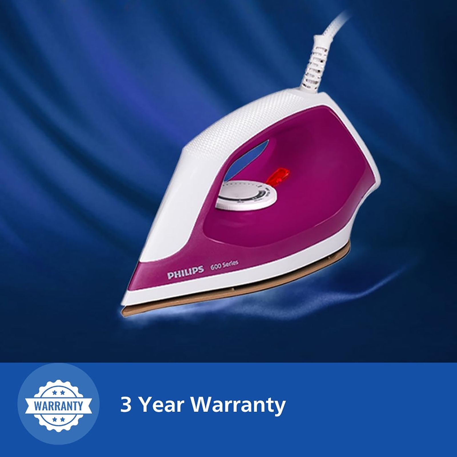 PHILIPS DST0610/30 1000 Watts Dry Iron (Temperature Control, Deep Purple) PHILIPS DST0610/30 1000 Watts Dry Iron (Temperature Control, Deep Purple)_8