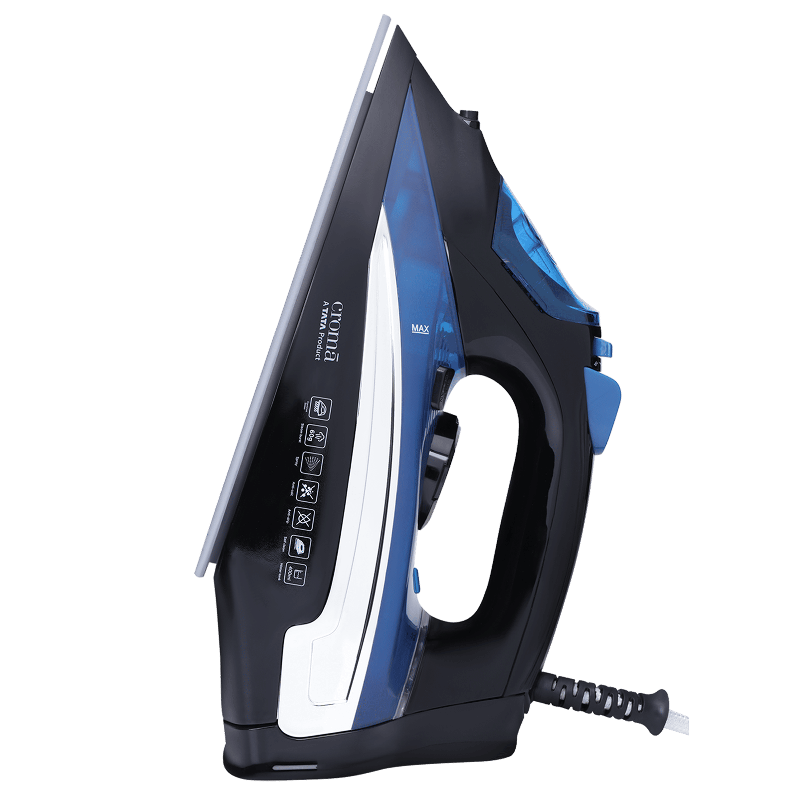 Croma AV4414 2200 Watts 400 ml Steam Iron (Temperature Control, Blue) Croma AV4414 2200 Watts 400 ml Steam Iron (Temperature Control, Blue)_5