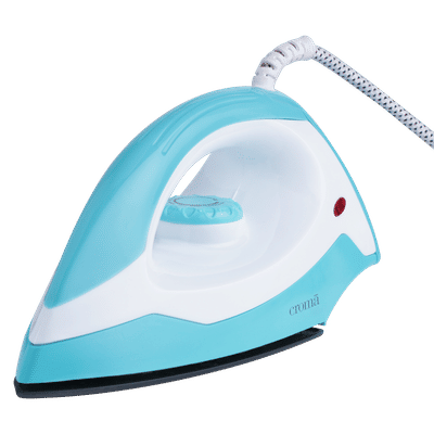 Croma 1000 Watts Dry Iron (Non-Stick Coated Soleplate, Blue)