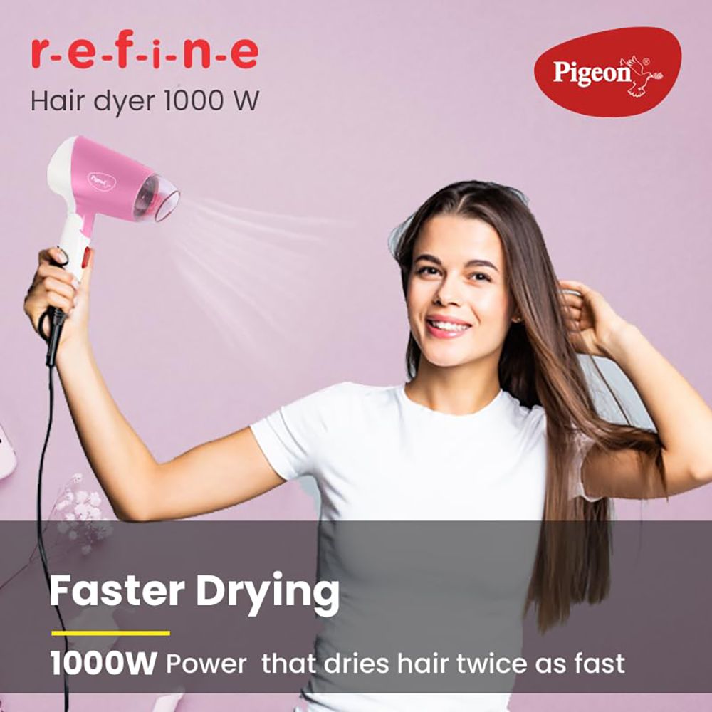PIGEON Bloom Hair Dryer with 3 Heat Settings & Cool Shot (Auto Shut-off Function, Pink) PIGEON Bloom Hair Dryer with 3 Heat Settings & Cool Shot (Auto Shut-off Function, Pink)_4