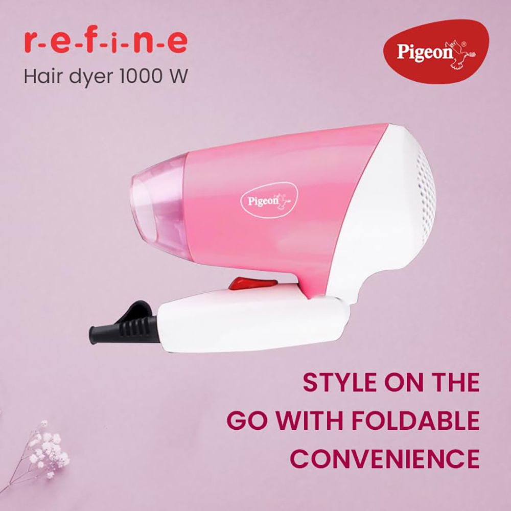 PIGEON Bloom Hair Dryer with 3 Heat Settings & Cool Shot (Auto Shut-off Function, Pink) PIGEON Bloom Hair Dryer with 3 Heat Settings & Cool Shot (Auto Shut-off Function, Pink)_5