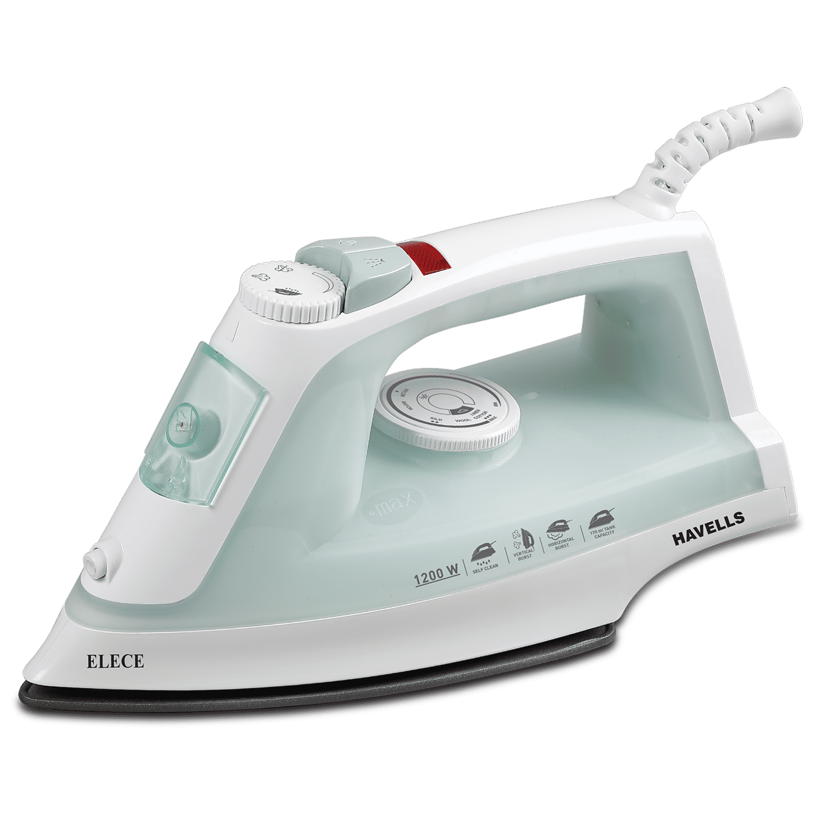 HAVELLS Elece 1200 Watts 170ml Steam Iron (Vertical & Horizontal Steam, Pista Green) HAVELLS Elece 1200 Watts 170ml Steam Iron (Vertical & Horizontal Steam, Pista Green)_1